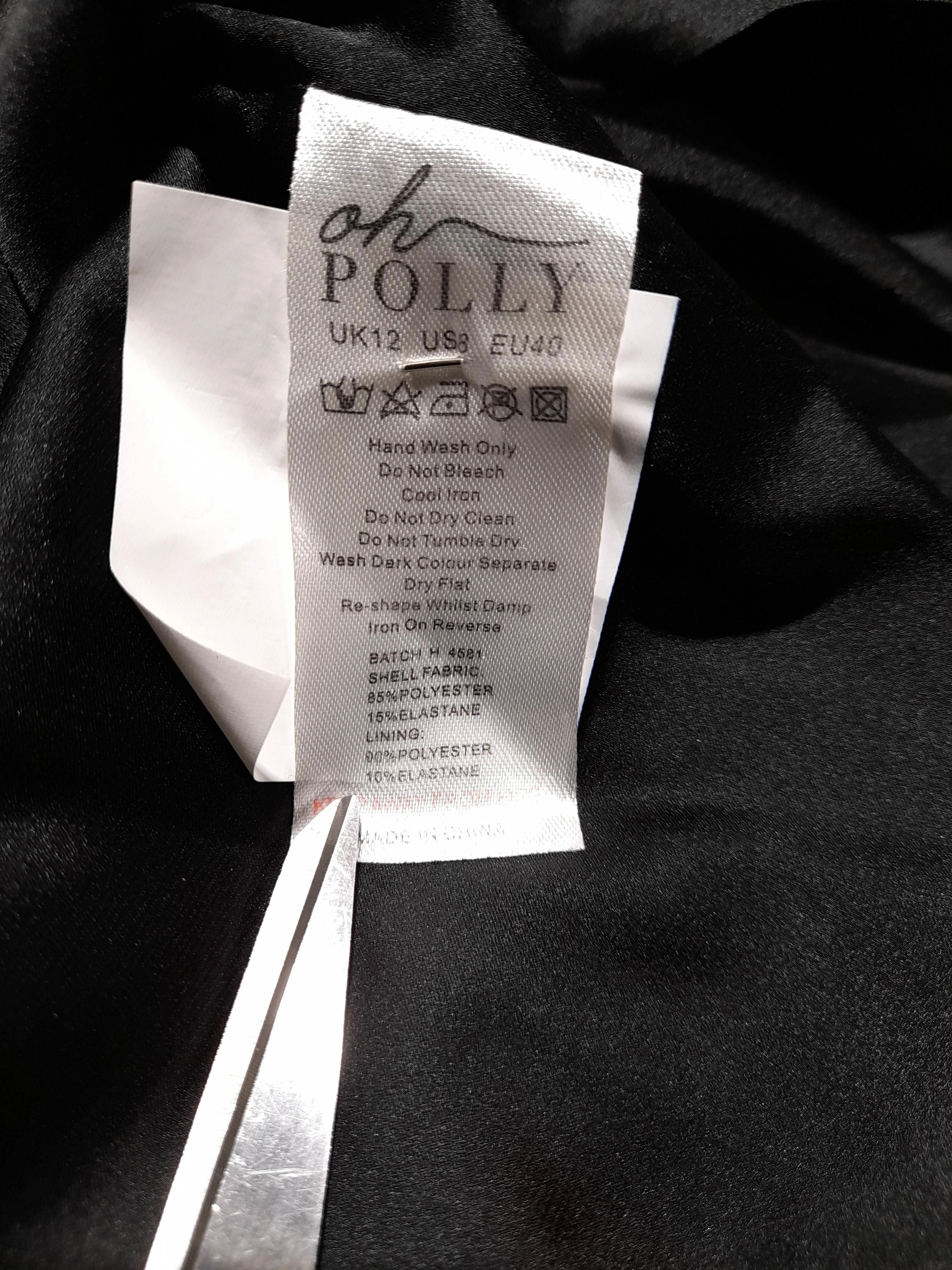 Oh Polly Bodycon Mini Dress UK12 in Black - Image 6