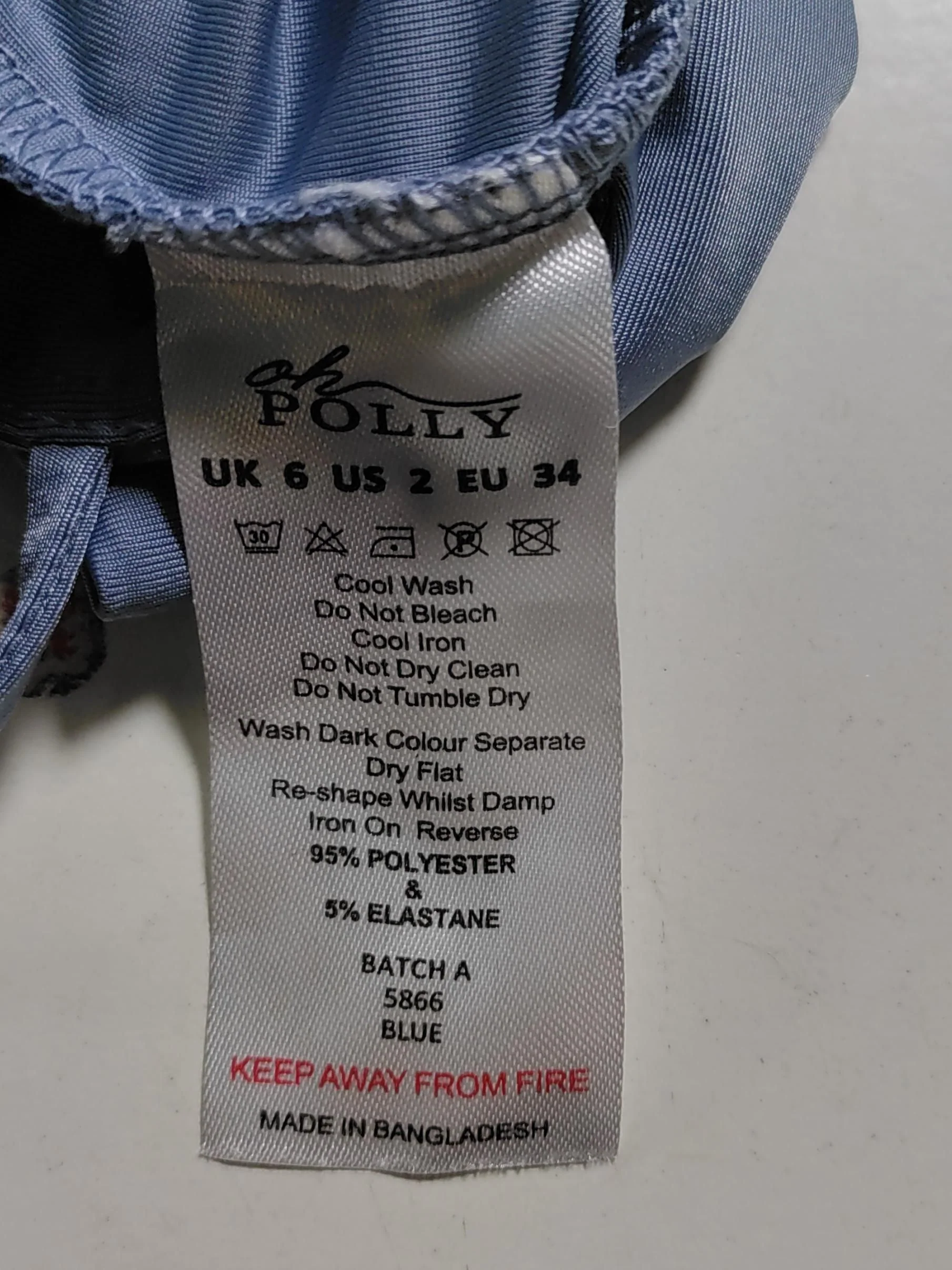 Oh Polly Bodycon Mini Dress UK6 in Blue - Image 6