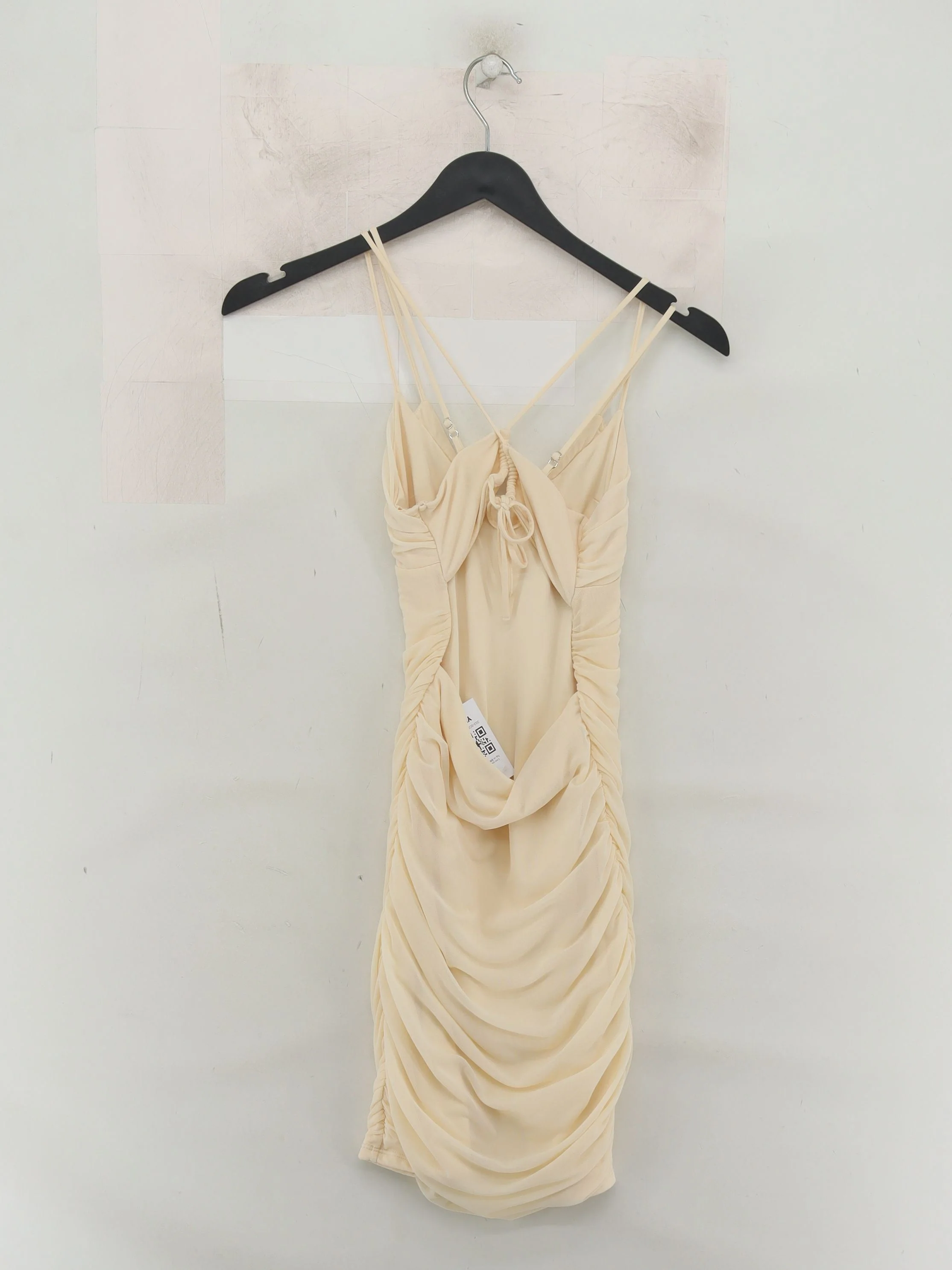 Oh Polly Bodycon Mini Dress UK6 in Cream - Image 2