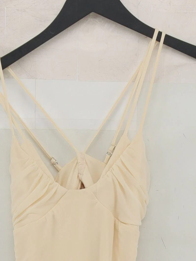 Oh Polly Bodycon Mini Dress UK6 in Cream - Image 3