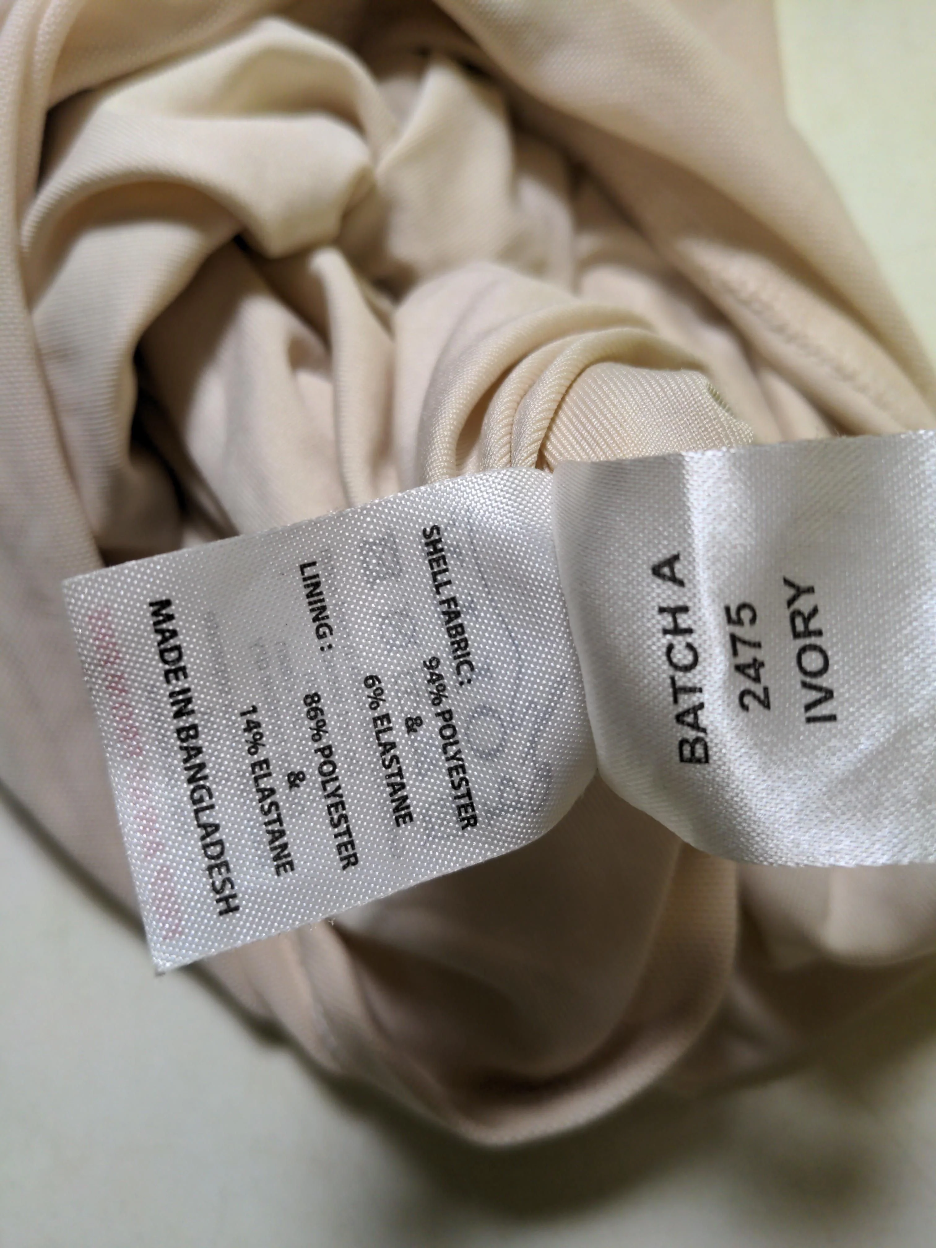 Oh Polly Bodycon Mini Dress UK8 in Cream - Image 6