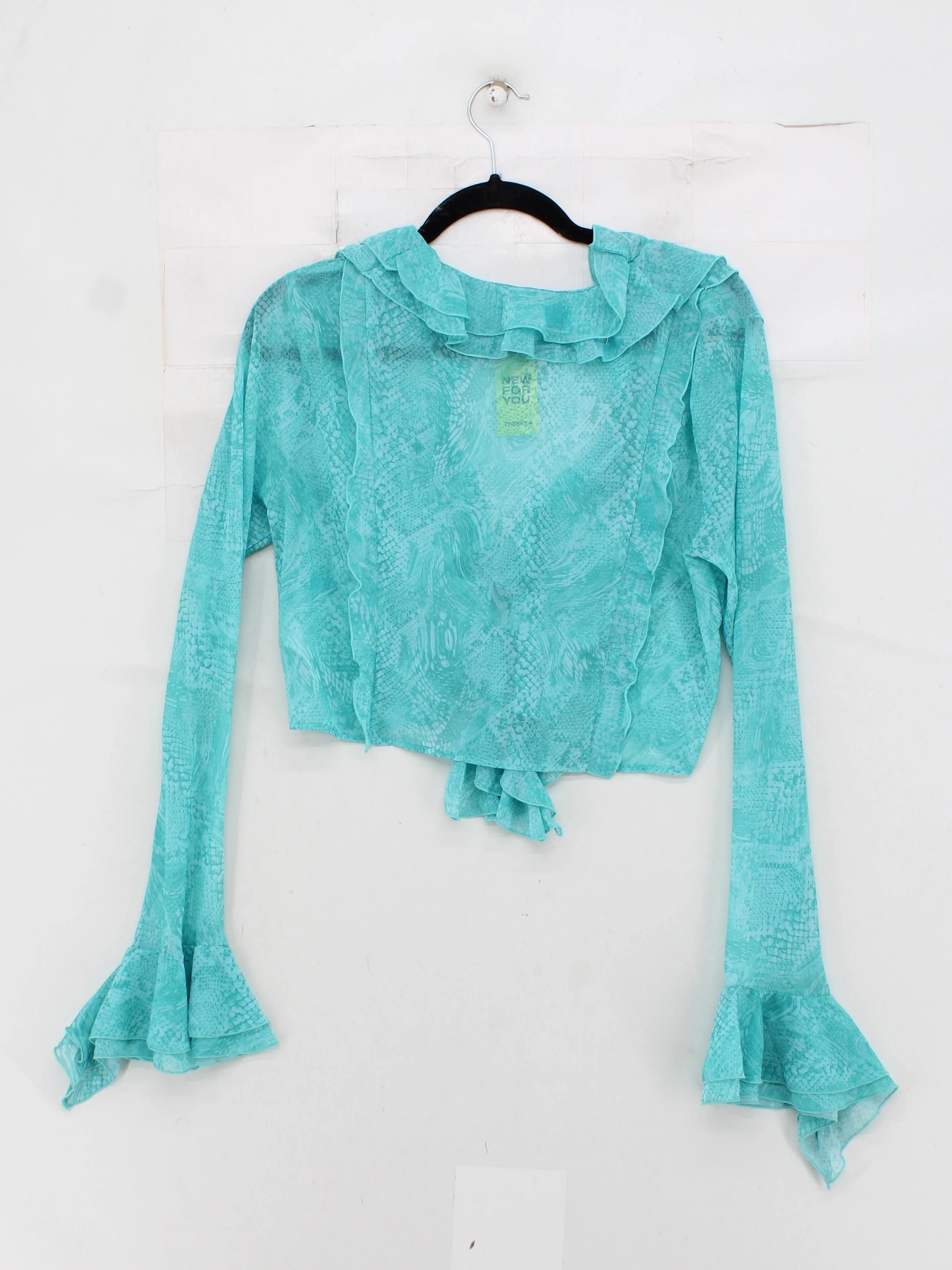 Oh Polly Women's Top M Green 100% Polyester Cropped - Image 2