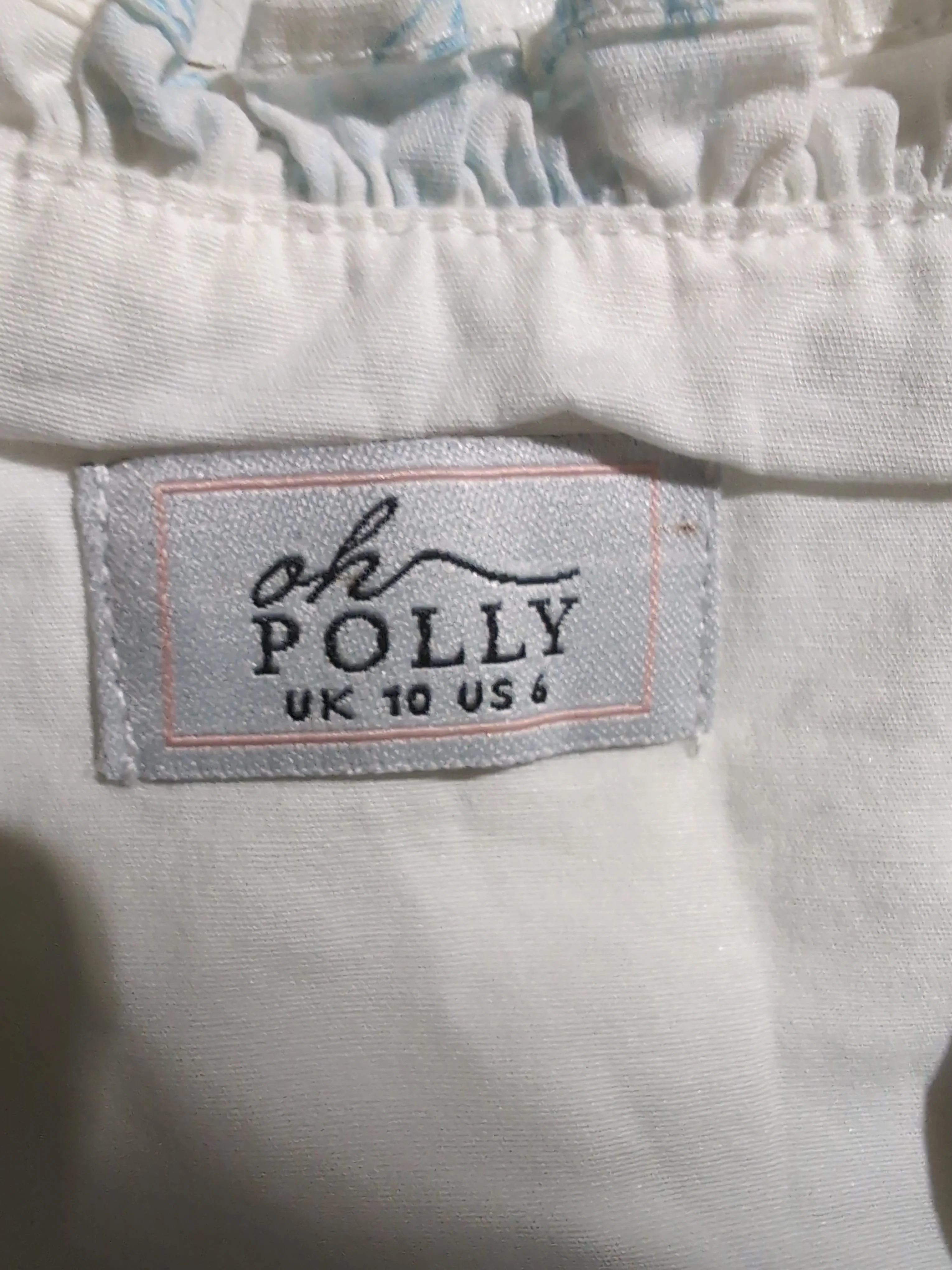 Oh Polly Women's Top UK 10 White Cotton with Elastane Cropped - Image 5