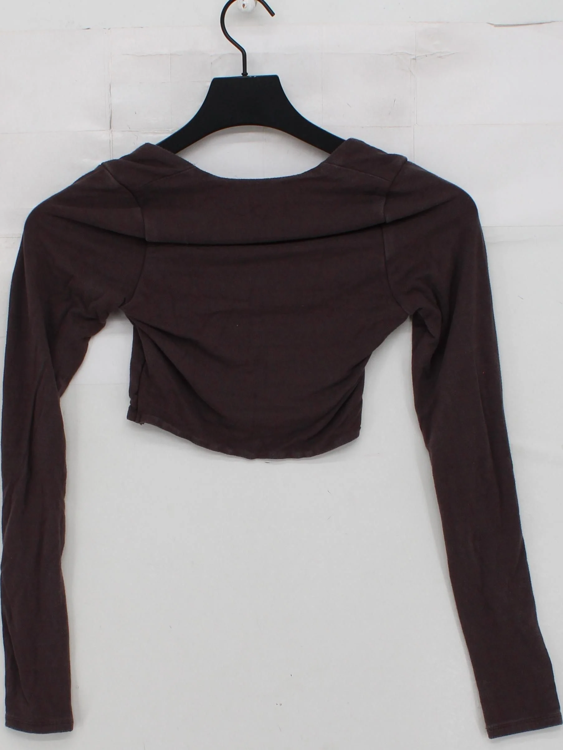 Oh Polly Women's Top UK 6 Brown Lyocell Modal with Elastane Cropped - Image 2