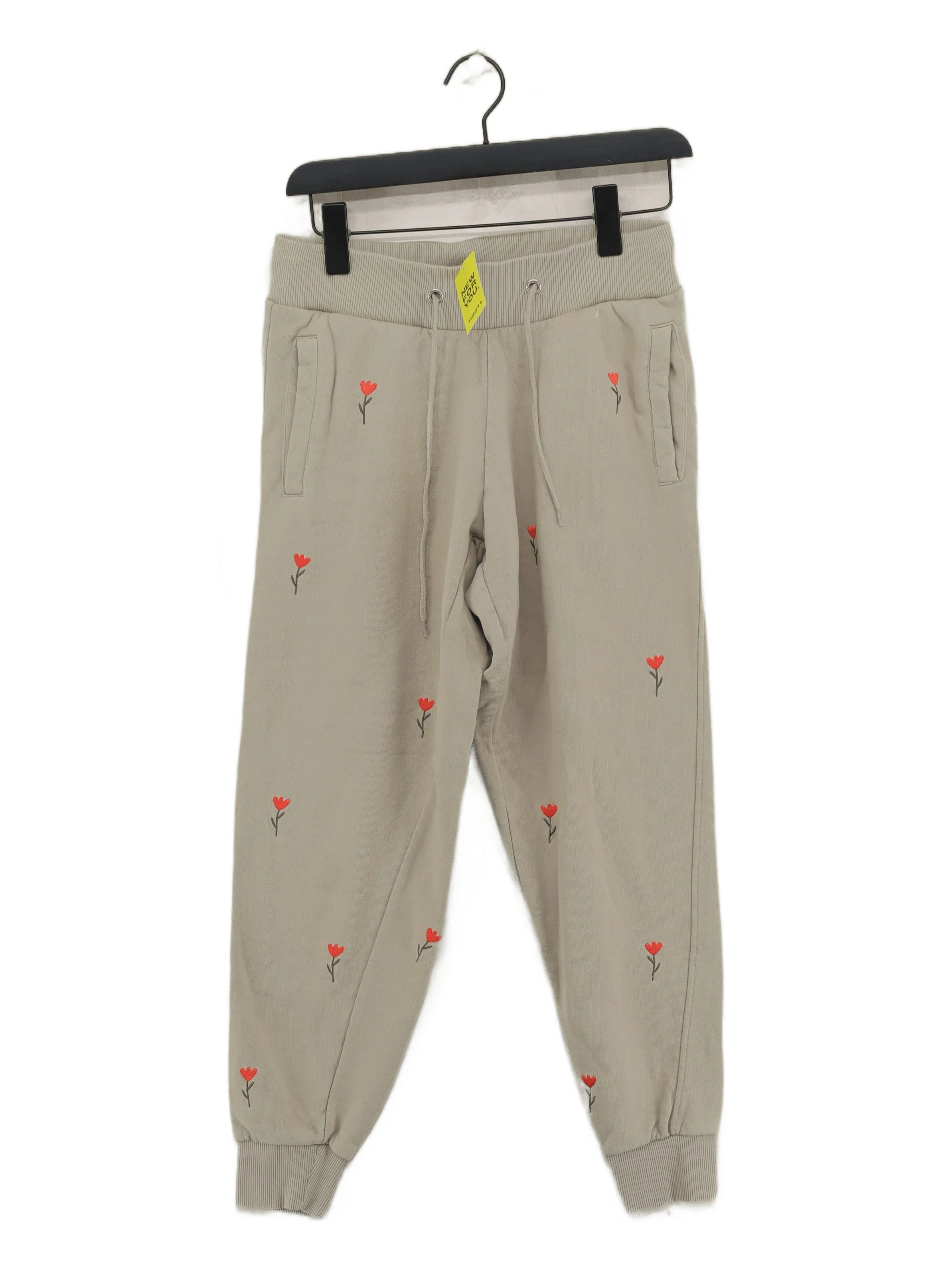 OLIVE AND FRANK Women's Sports Bottoms S Cream 100% Cotton Sweatpants