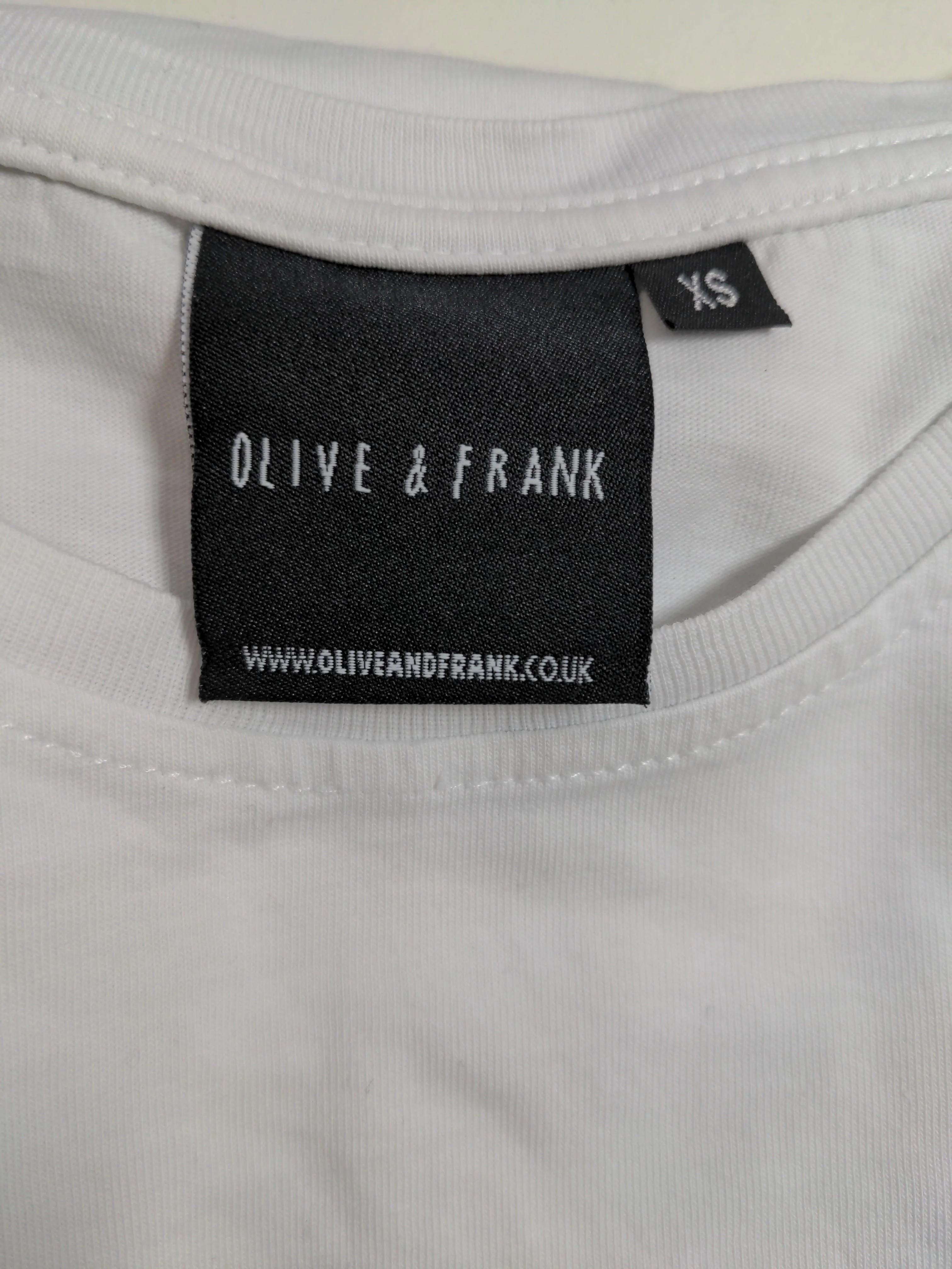OLIVE AND FRANK Women's T-Shirt XS White 100% Cotton Basic - Image 5