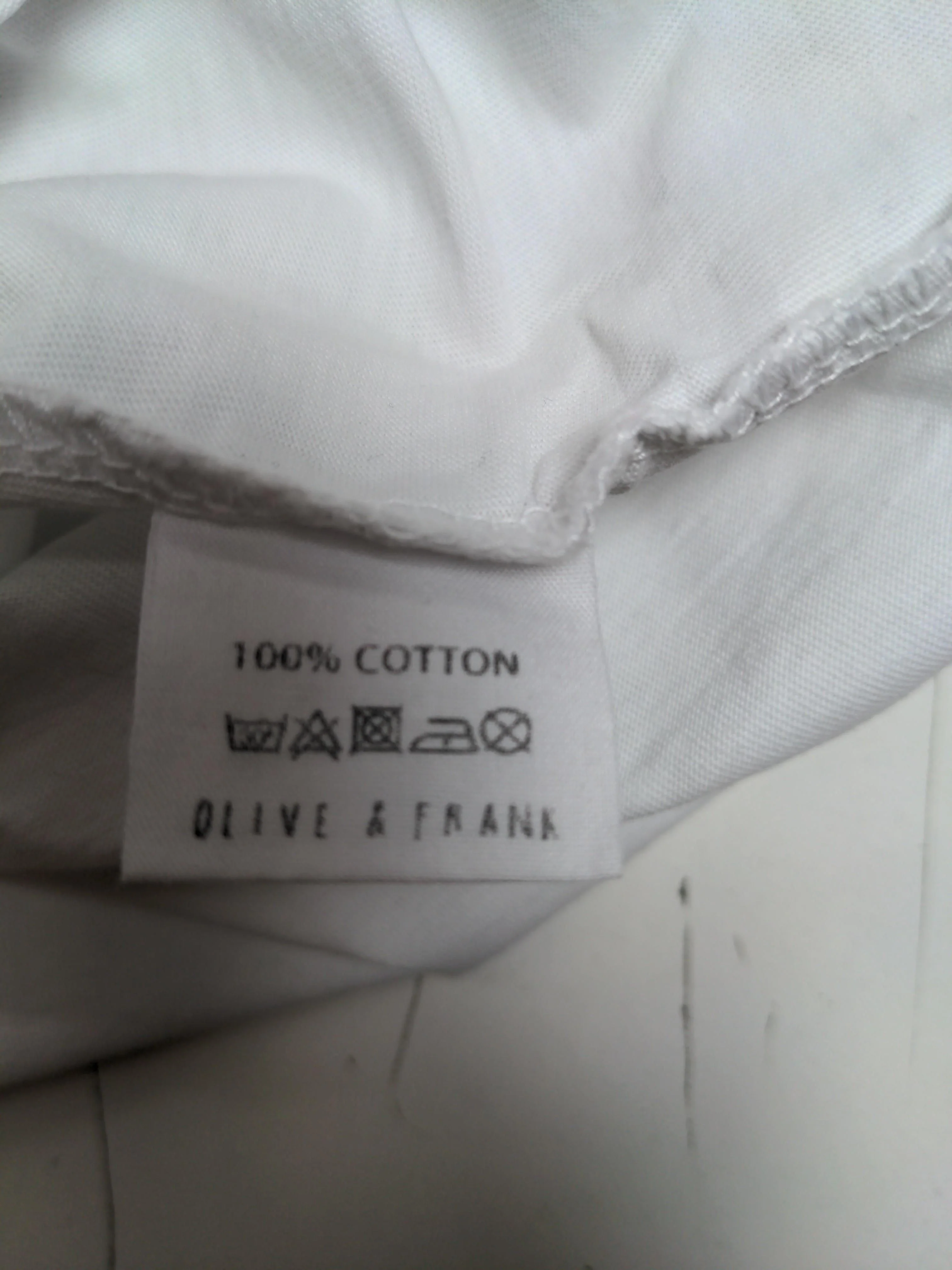 OLIVE AND FRANK Women's T-Shirt XS White 100% Cotton Basic - Image 6