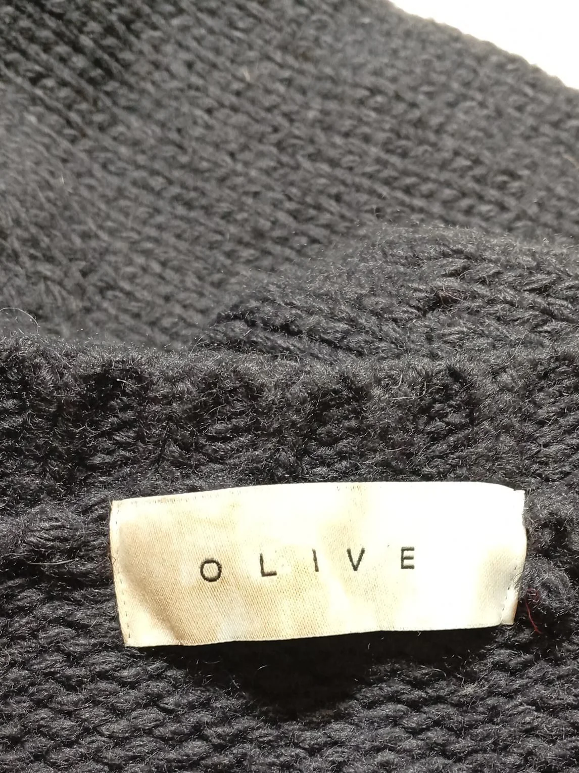 Olive Women's Cardigan S Black Wool with Polyester Round Neck Cardigan - Image 5
