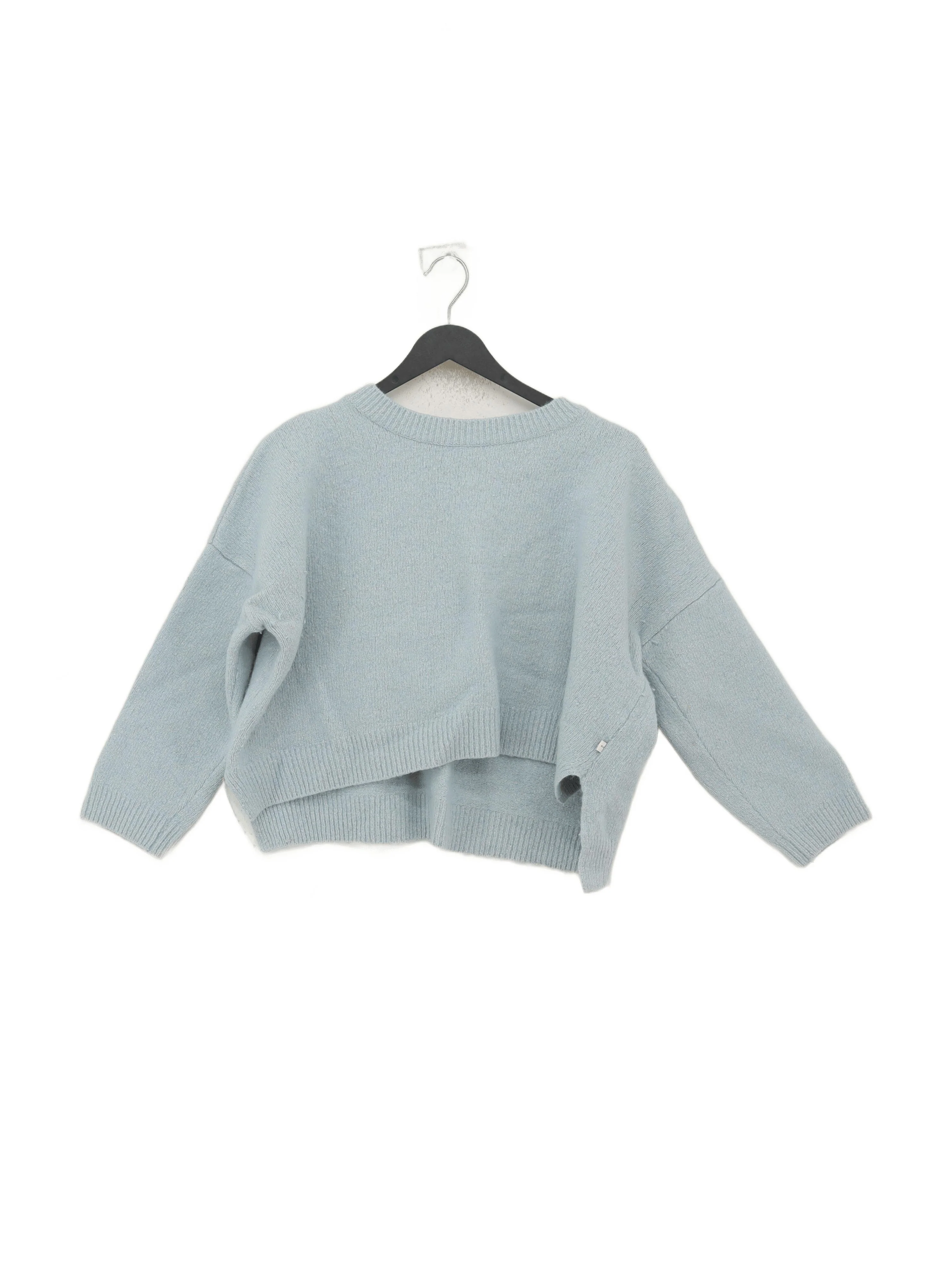 Olive Women's Jumper M Blue Wool with Polyamide, Acrylic Round Neck Pullover