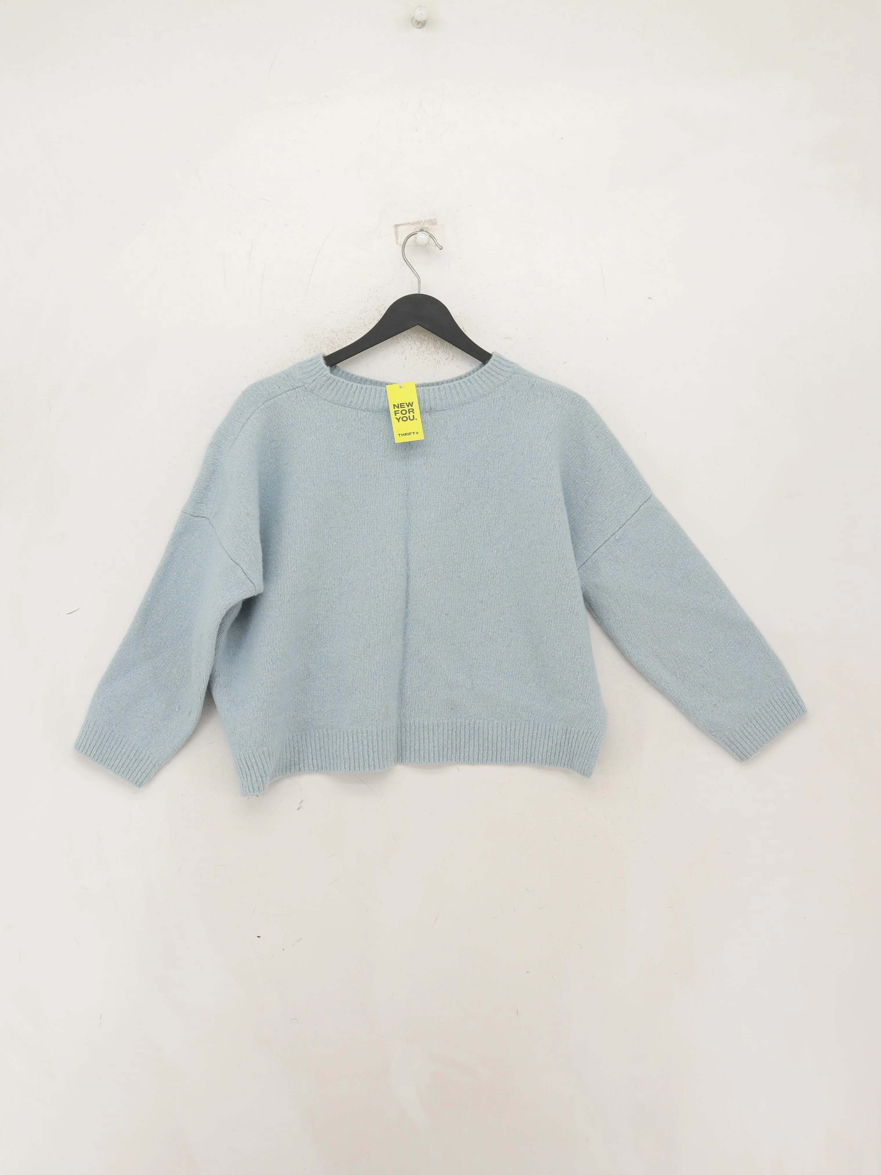 Olive Women's Jumper M Blue Wool with Polyamide, Acrylic Round Neck Pullover - Image 2