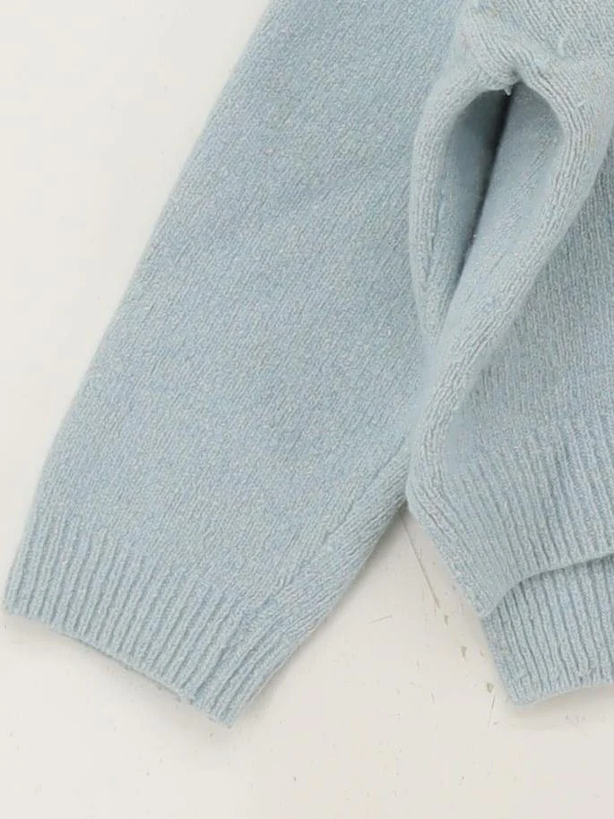 Olive Women's Jumper M Blue Wool with Polyamide, Acrylic Round Neck Pullover - Image 4