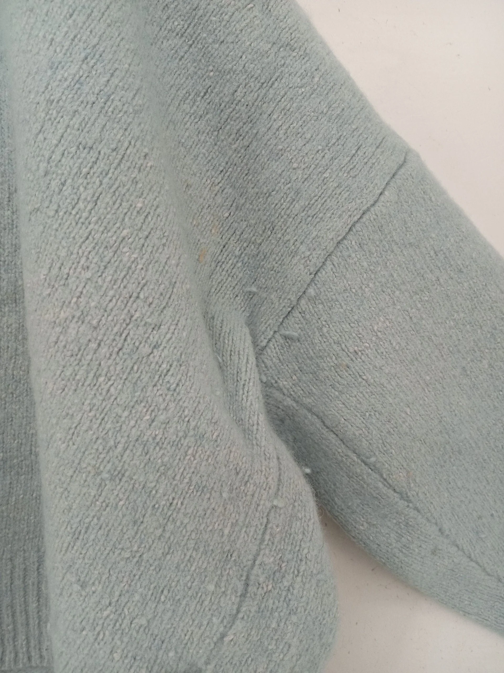 Olive Women's Jumper M Blue Wool with Polyamide, Acrylic Round Neck Pullover - Image 6