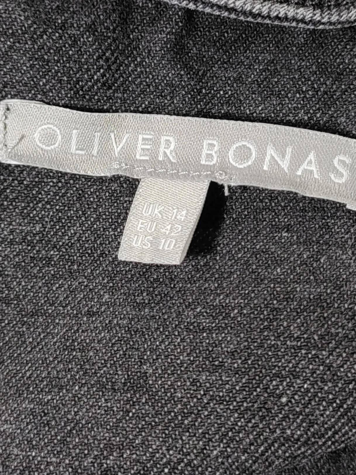 Oliver Bonas A-Line Midi Dress UK14 in Grey - Image 5
