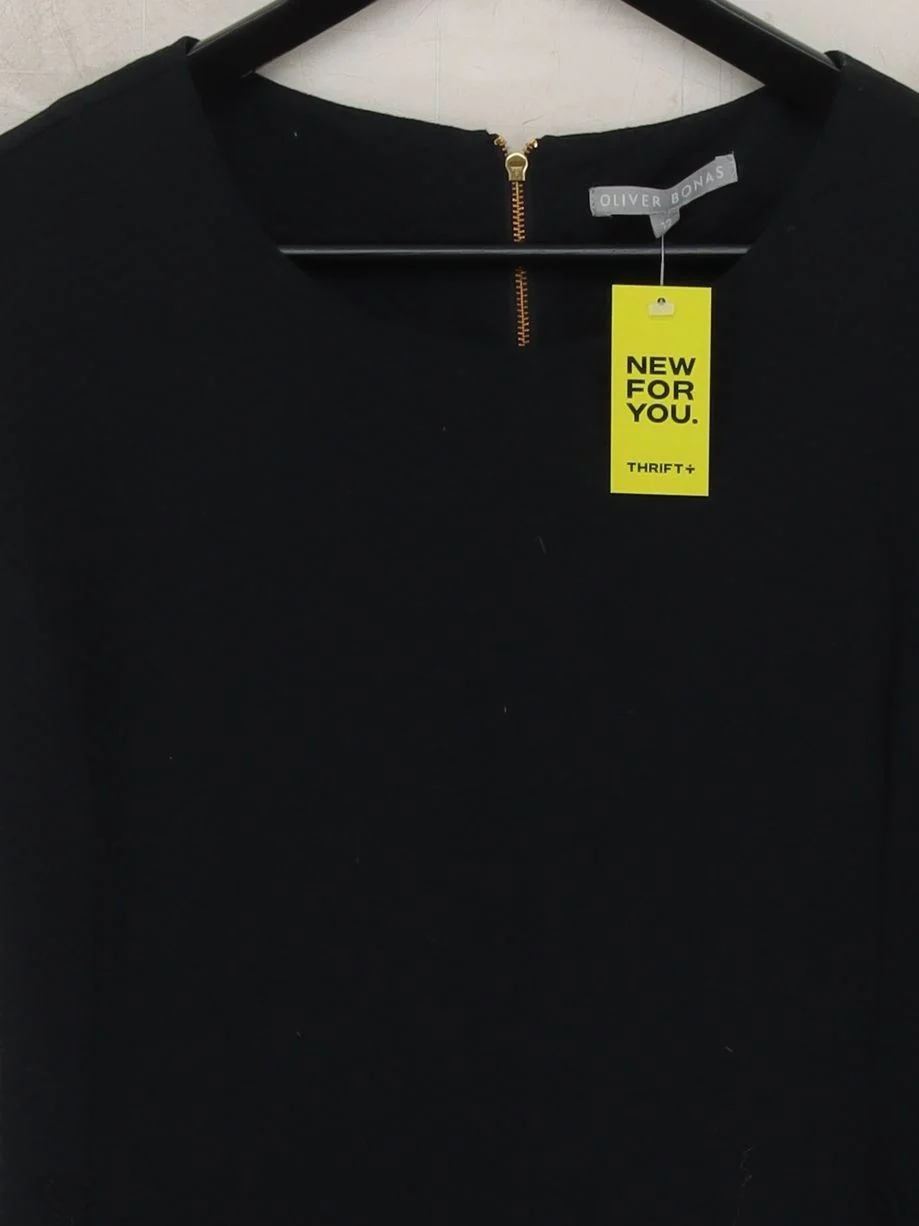 Oliver Bonas A-Line Mini Dress UK12 in Black - Image 3