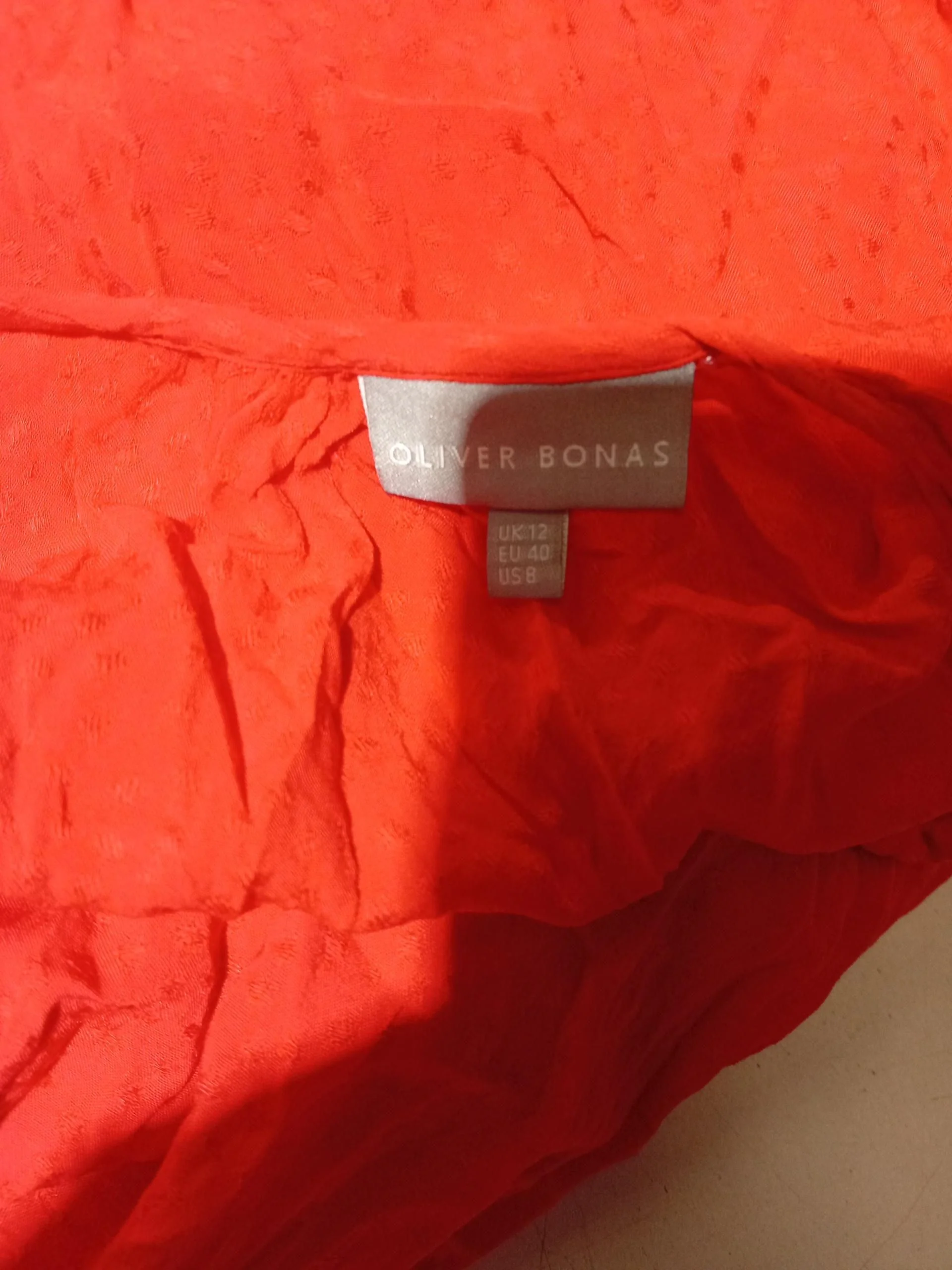 Oliver Bonas Jumper Mini Dress UK12 in Red - Image 5