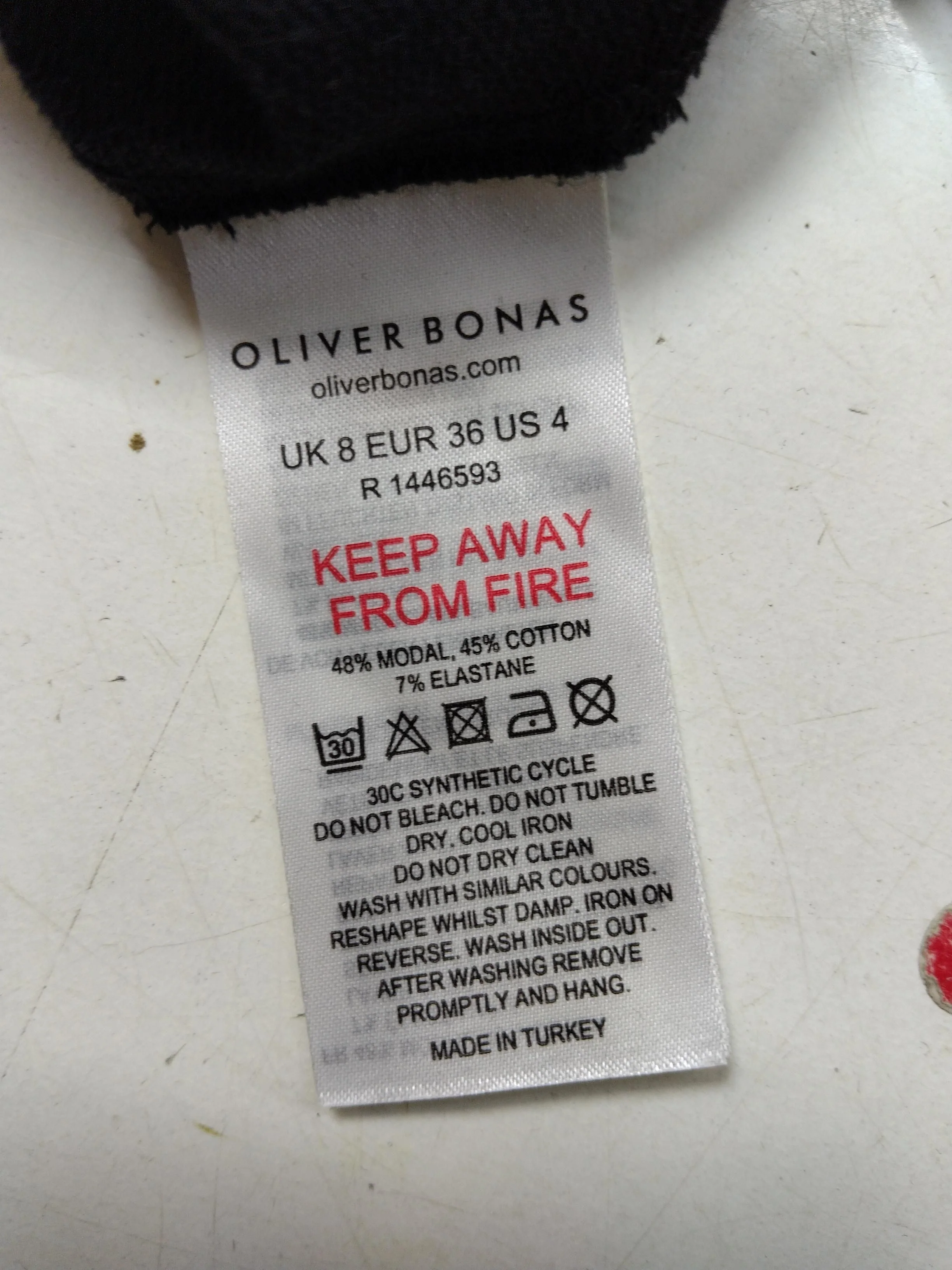 Oliver Bonas Jumper Mini Dress UK8 in Black - Image 6