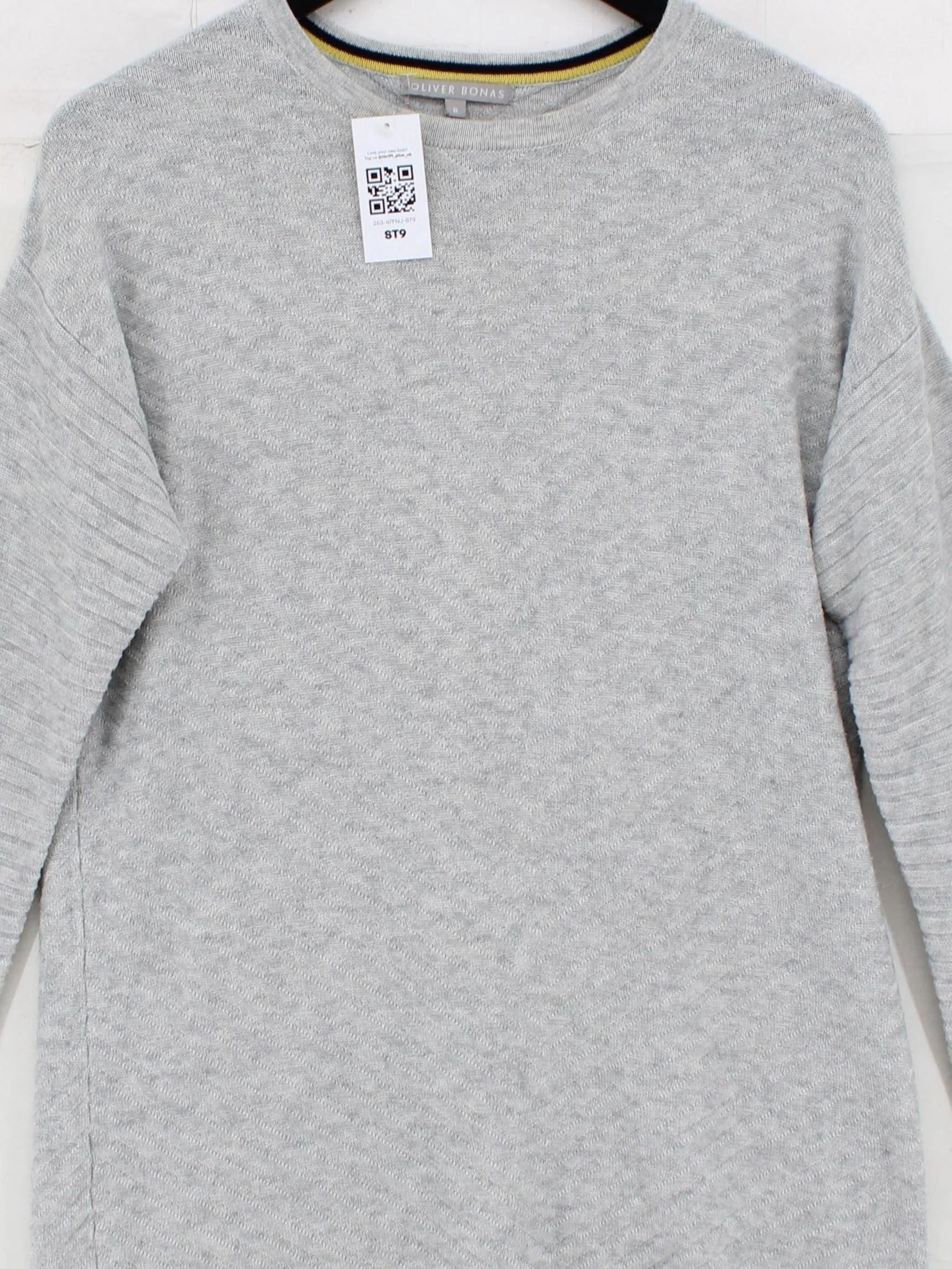 Oliver Bonas Jumper Mini Dress UK8 in Grey - Image 3