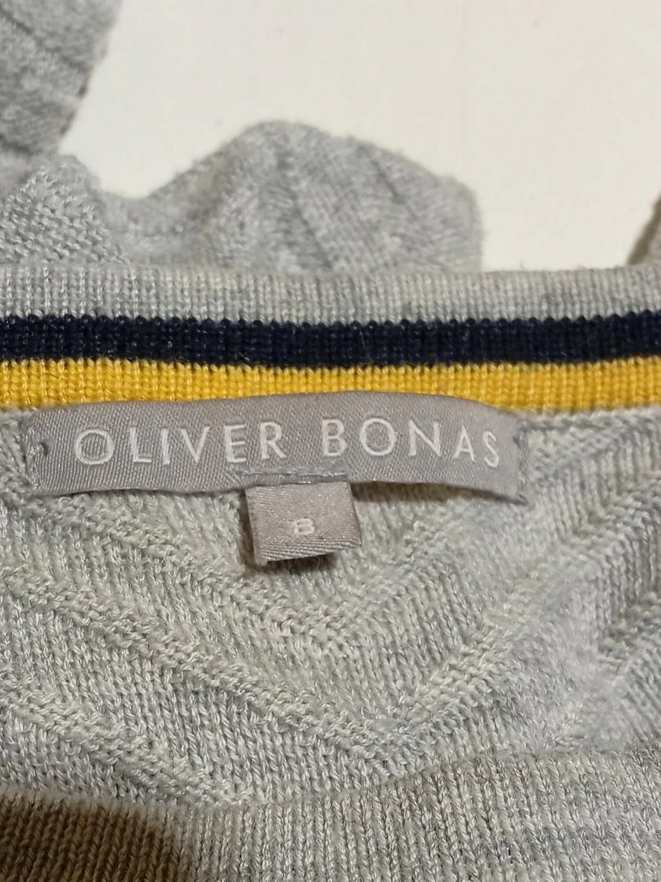 Oliver Bonas Jumper Mini Dress UK8 in Grey - Image 5