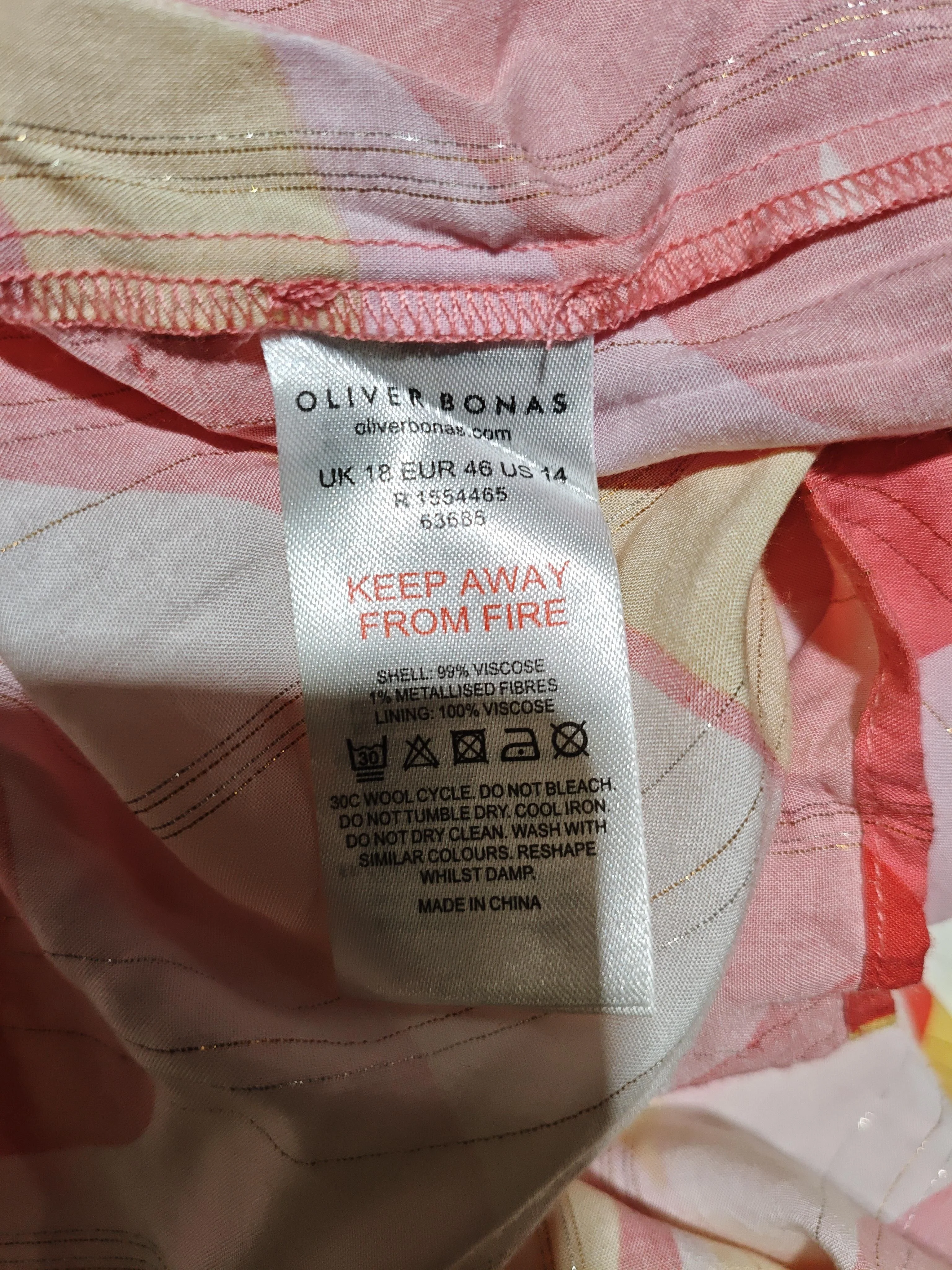 Oliver Bonas Maxi Dress UK18 in Multi - Image 6