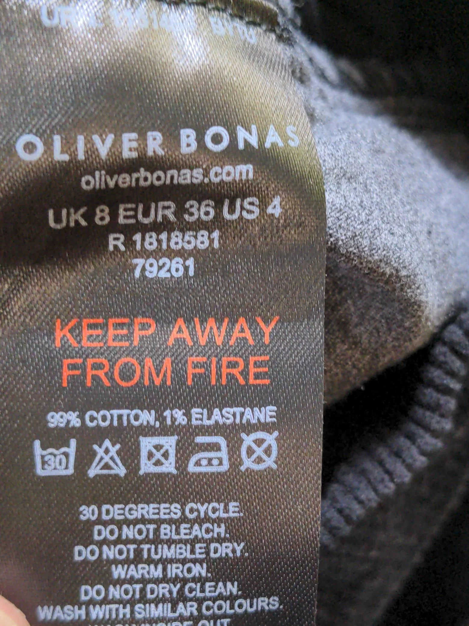 Oliver Bonas Men's Sports Bottoms S Black Cotton with Elastane Sweatpants - Image 6