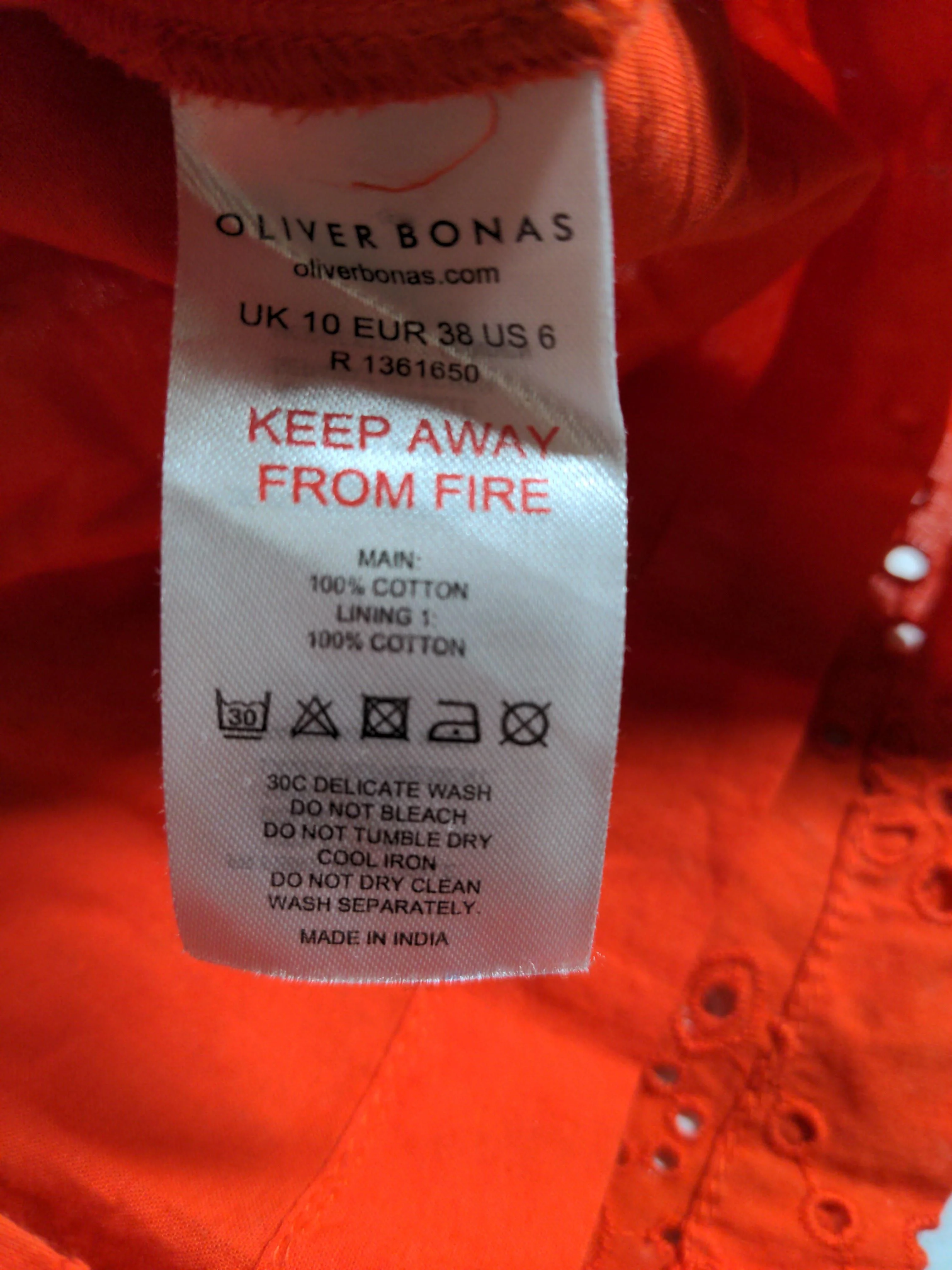 Oliver Bonas Mini Dress UK10 in Red - Image 6