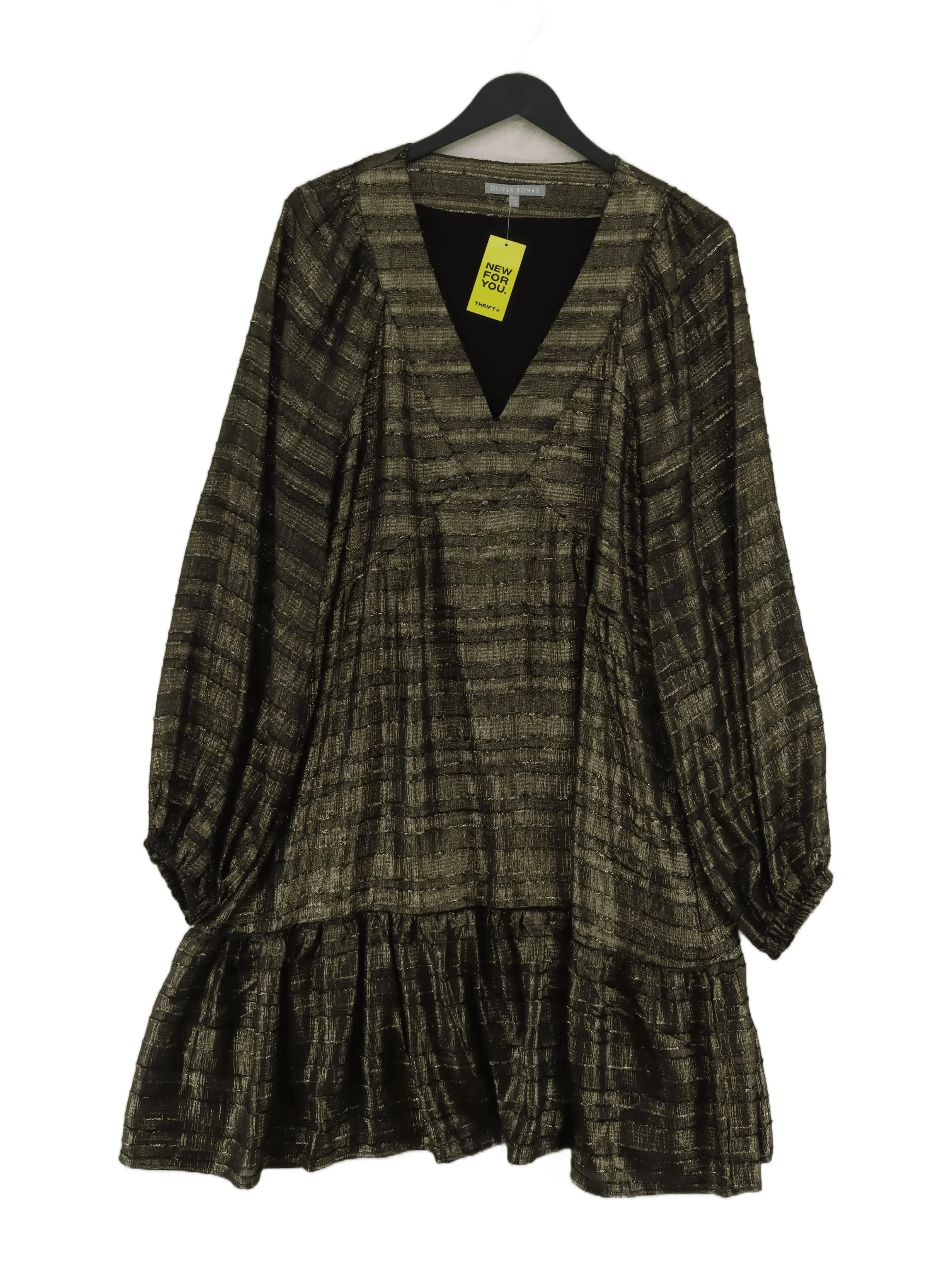 Oliver Bonas Mini Dress UK14 in Gold