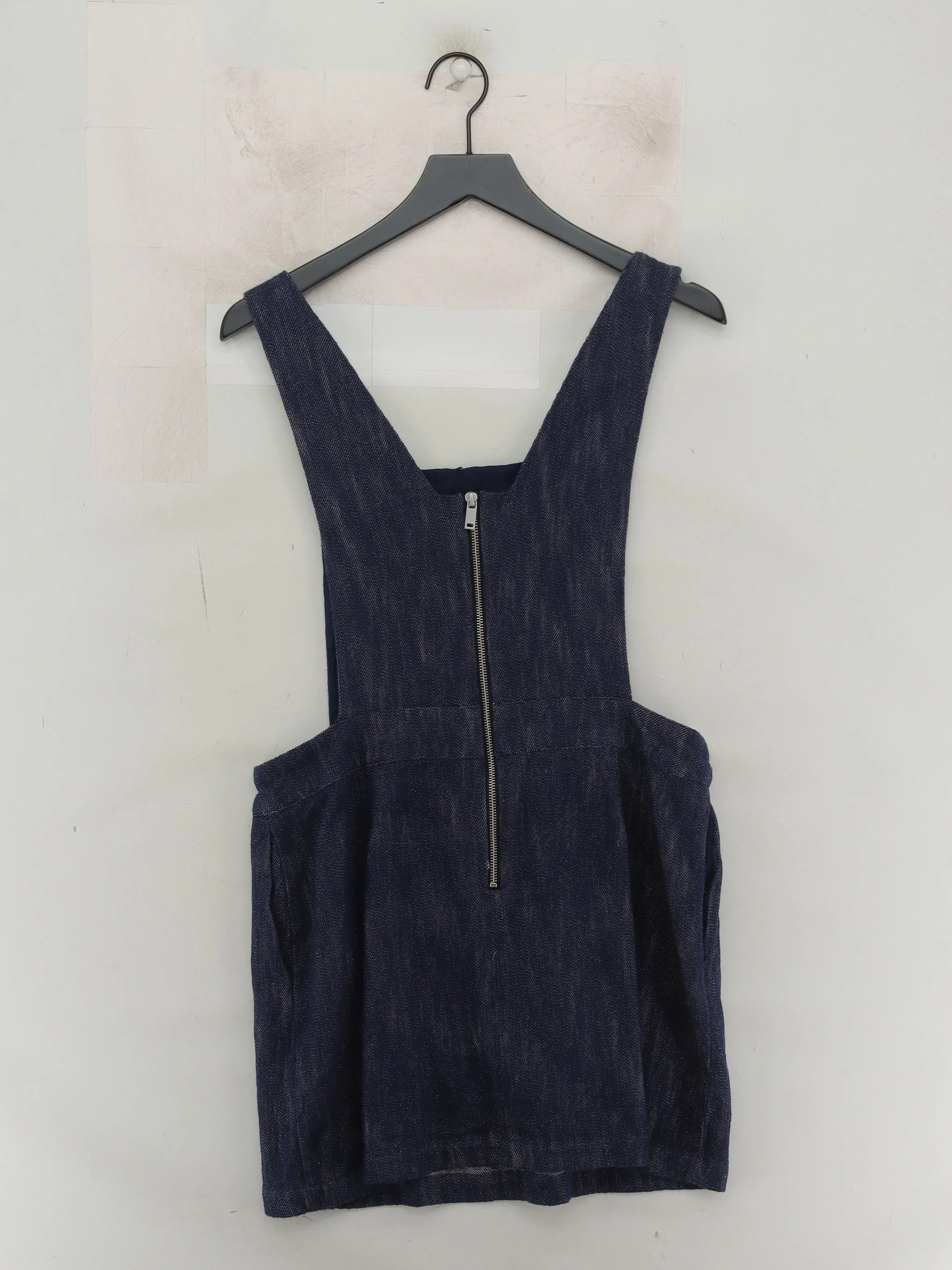Oliver Bonas Pinafore/Dungaree Mini Dress UK12 in Blue - Image 2
