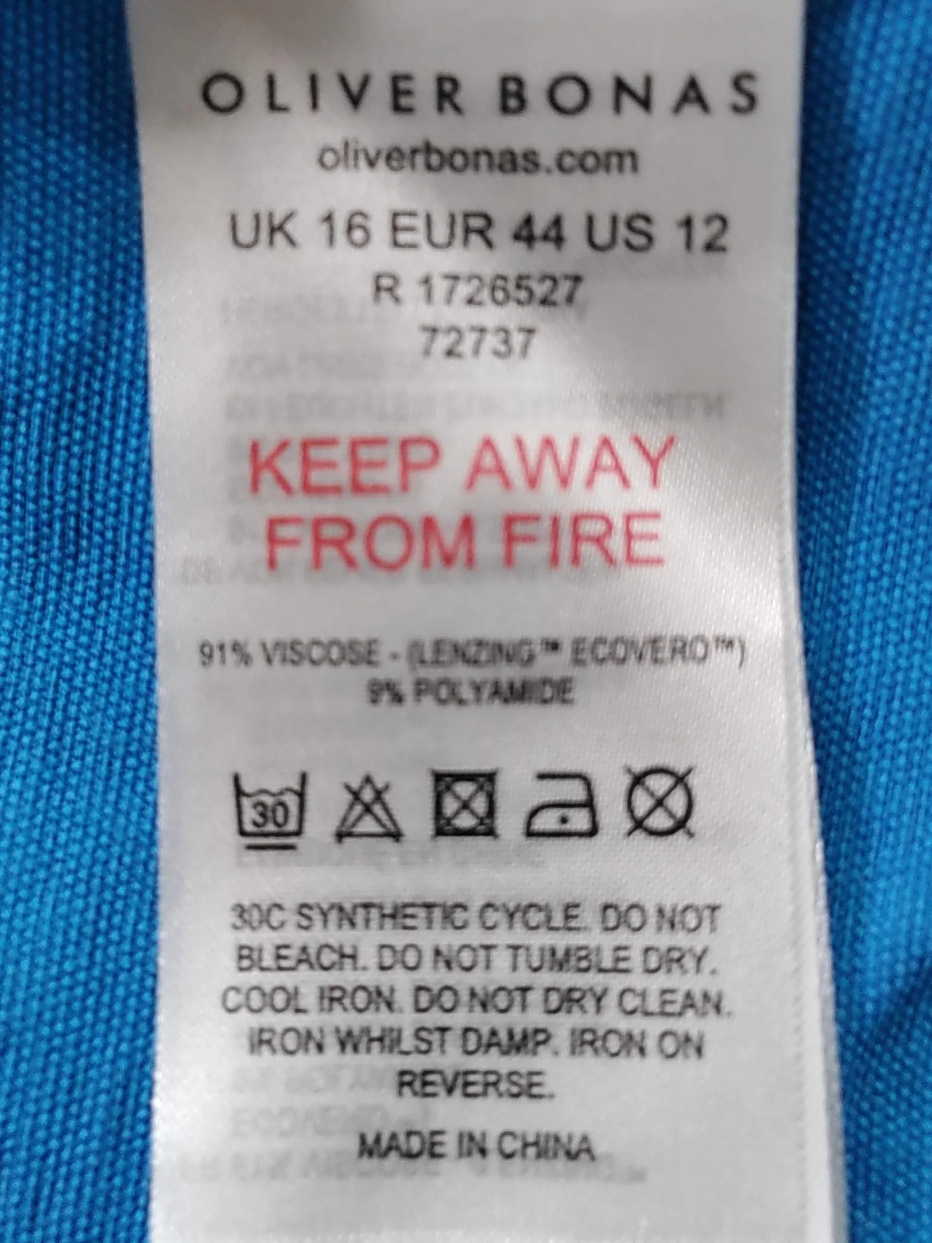 Oliver Bonas Shirt Maxi Dress UK16 in Blue - Image 6