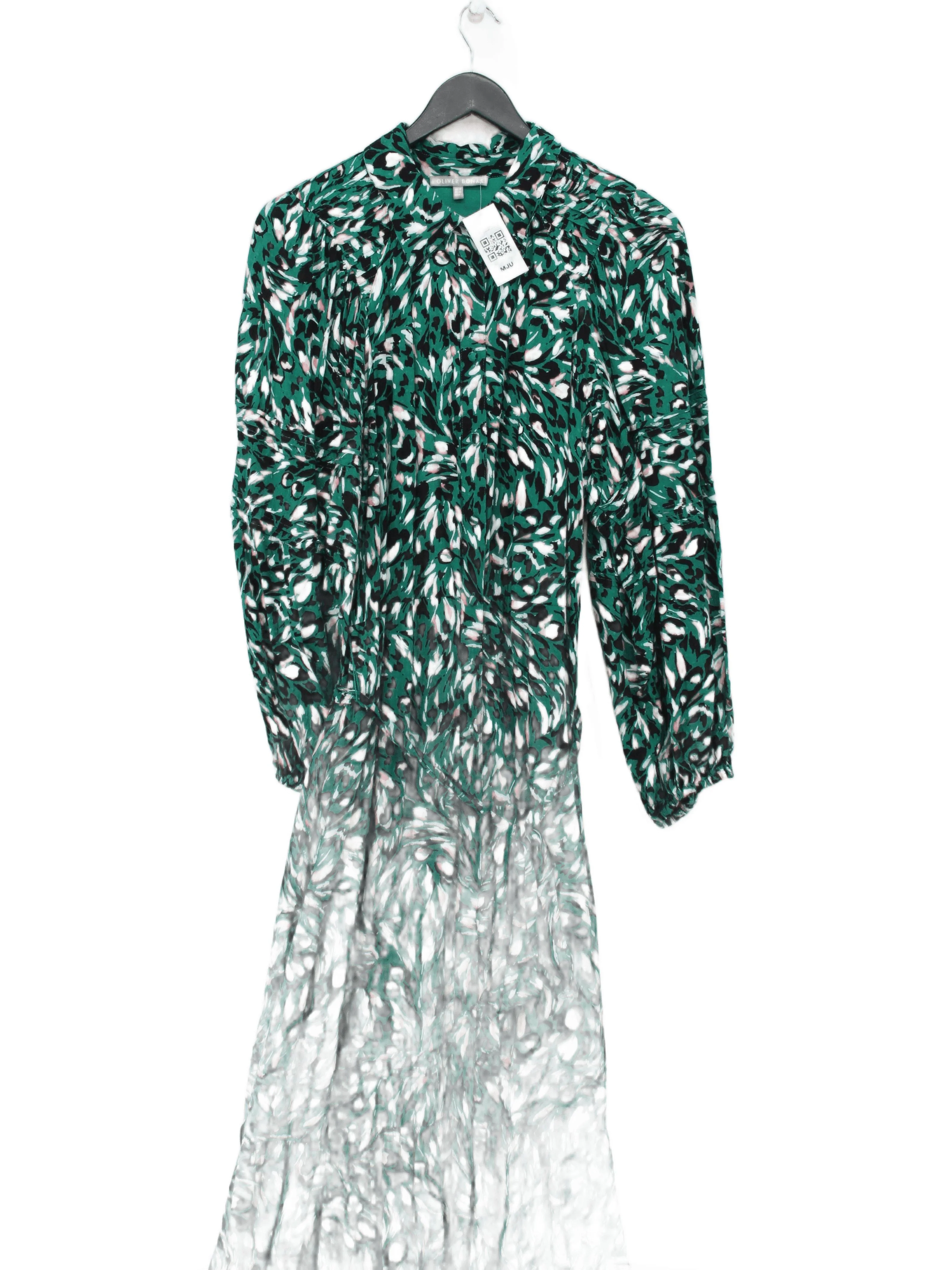 Oliver Bonas Shirt Midi Dress UK12 in Green
