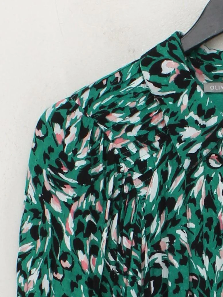 Oliver Bonas Shirt Midi Dress UK12 in Green - Image 4