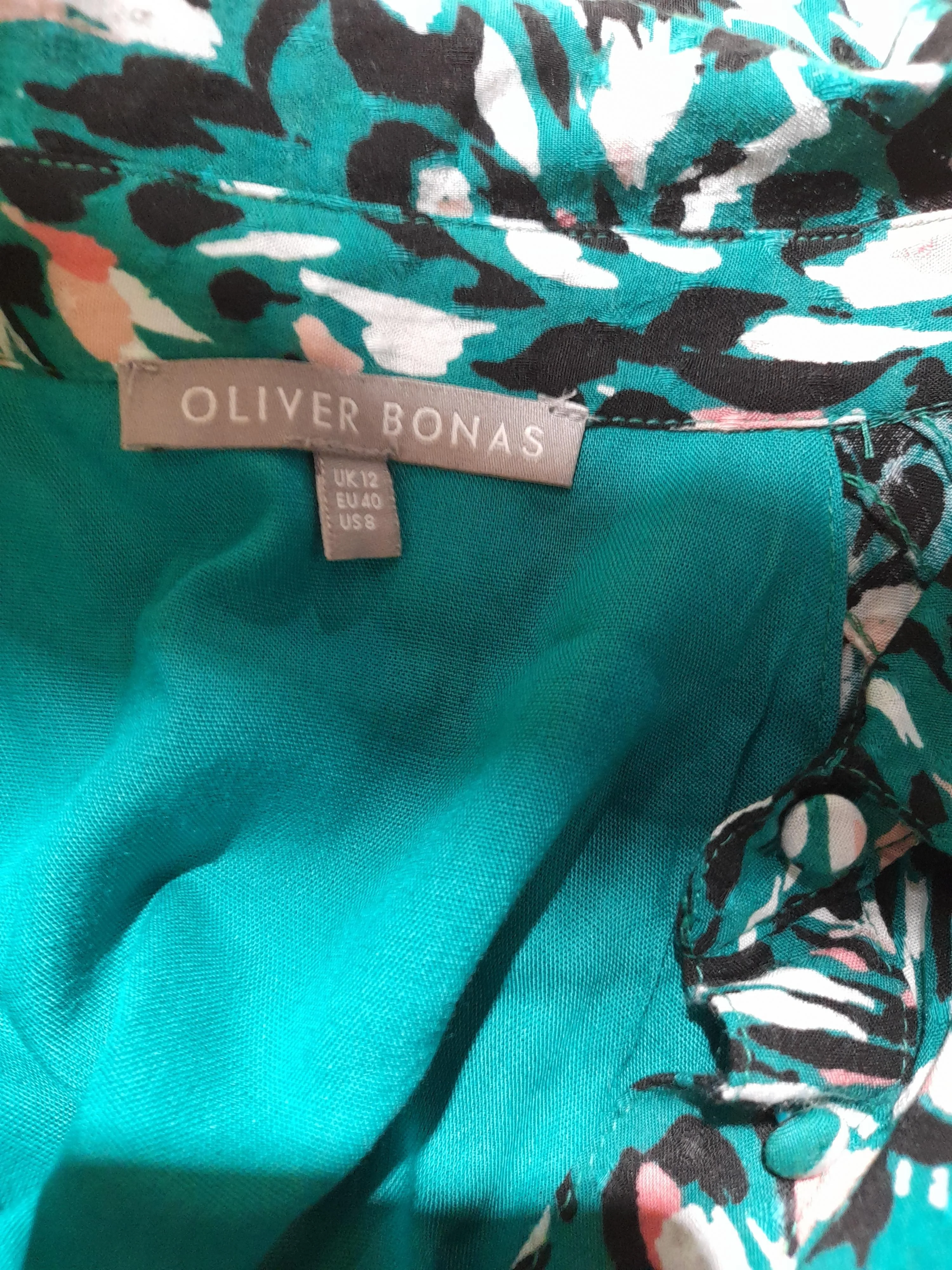 Oliver Bonas Shirt Midi Dress UK12 in Green - Image 5