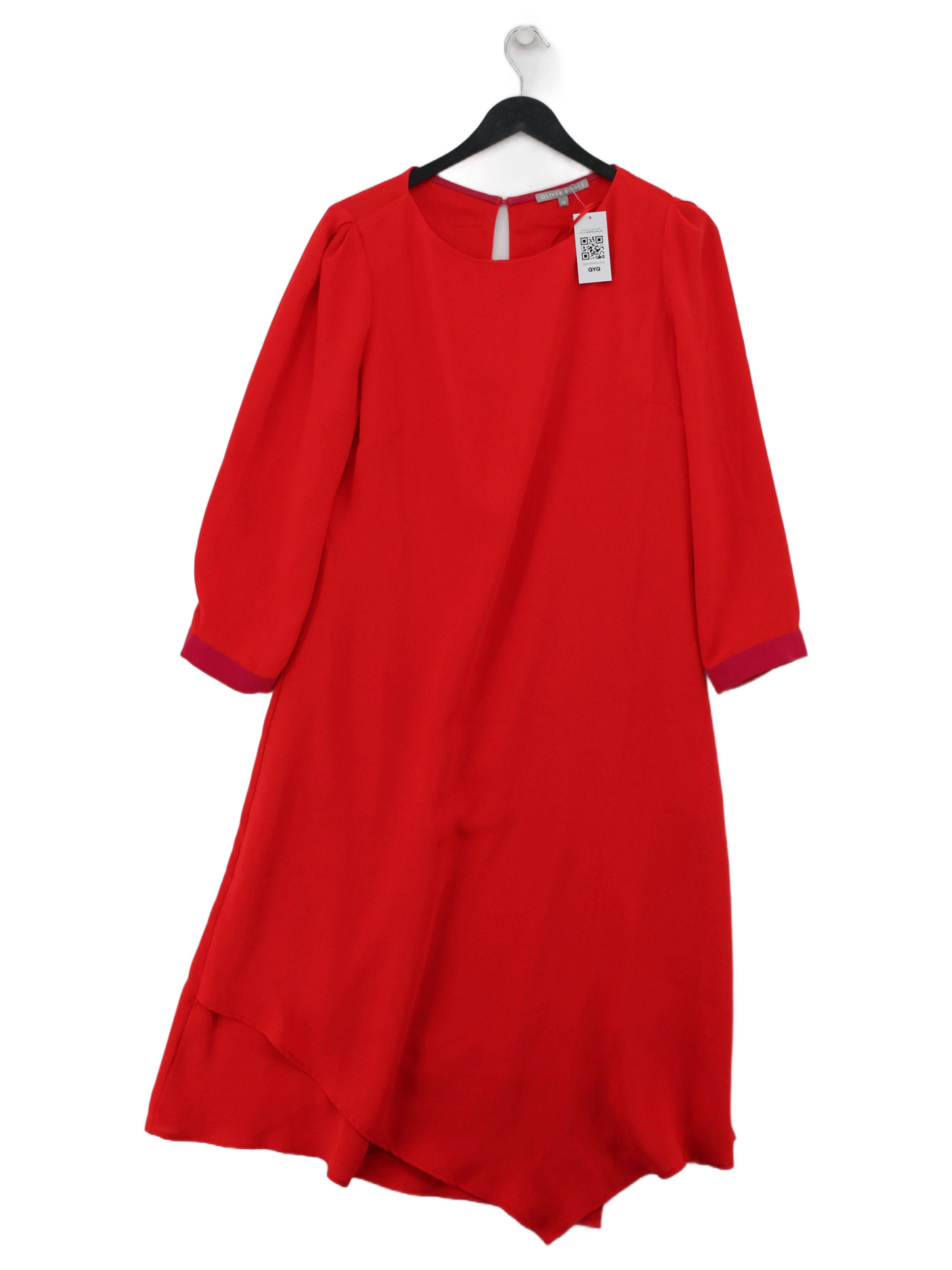 Oliver Bonas Shirt Midi Dress UK14 in Red