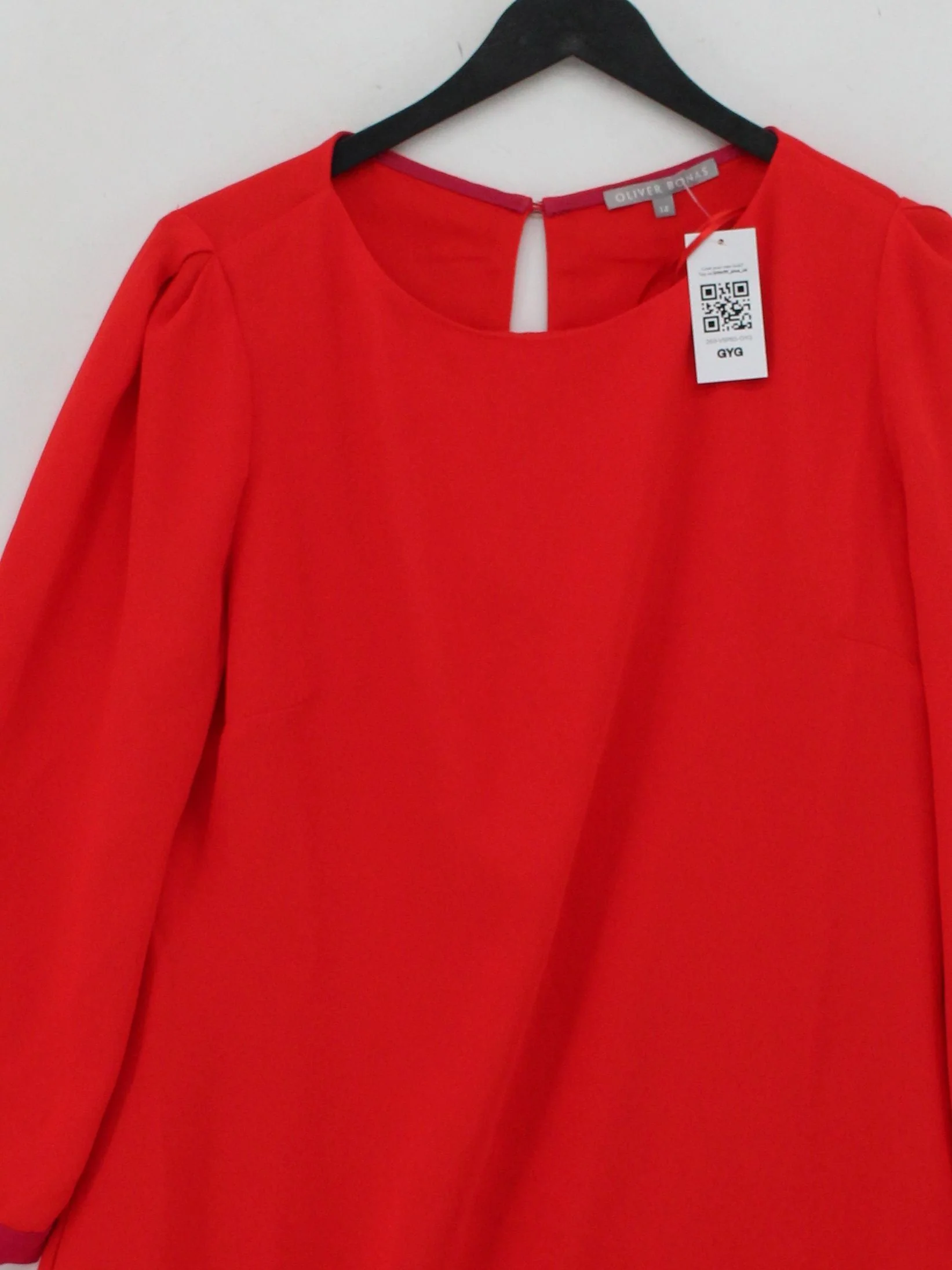 Oliver Bonas Shirt Midi Dress UK14 in Red - Image 3