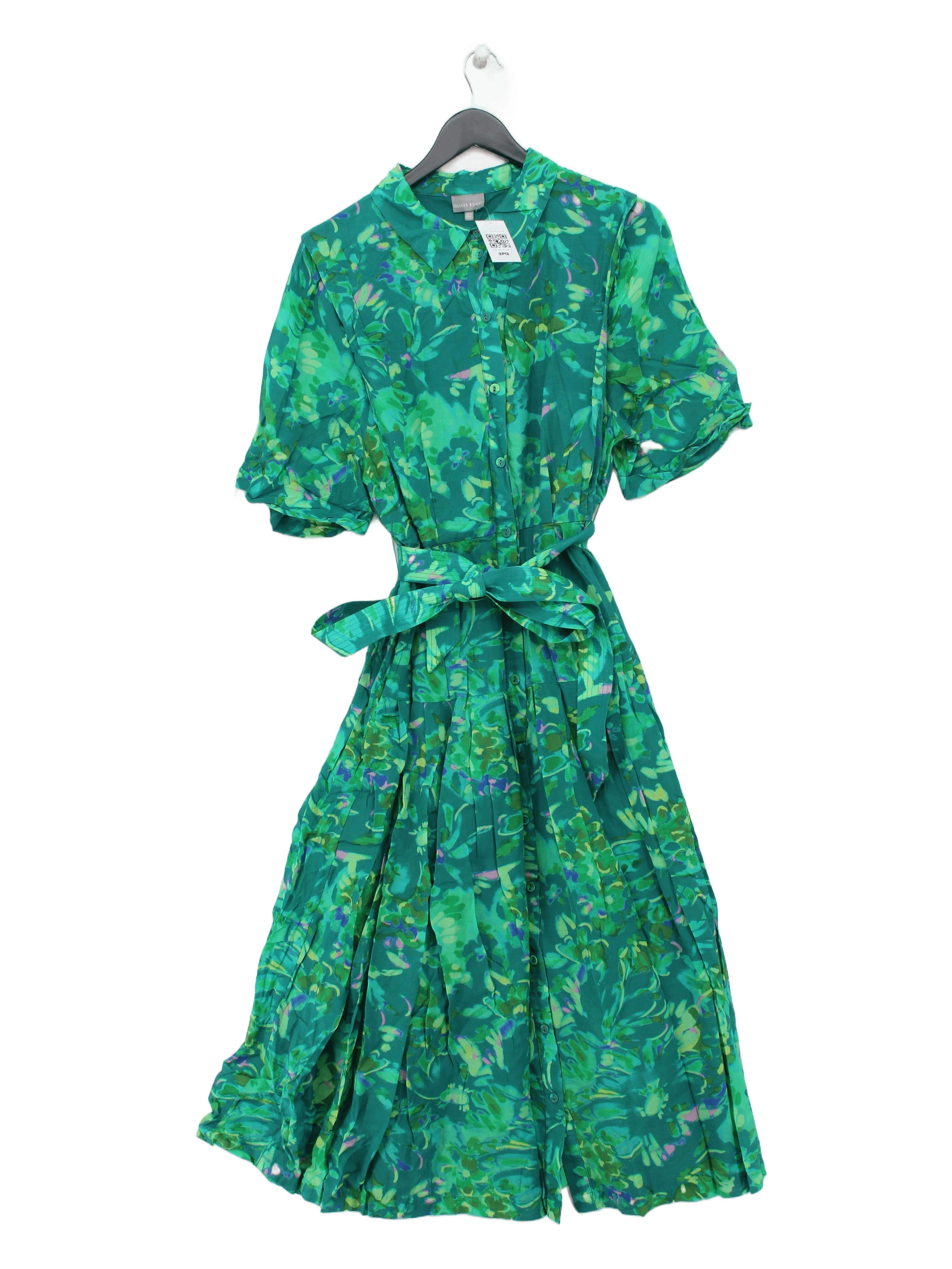 Oliver Bonas Shirt Midi Dress UK18 in Multi