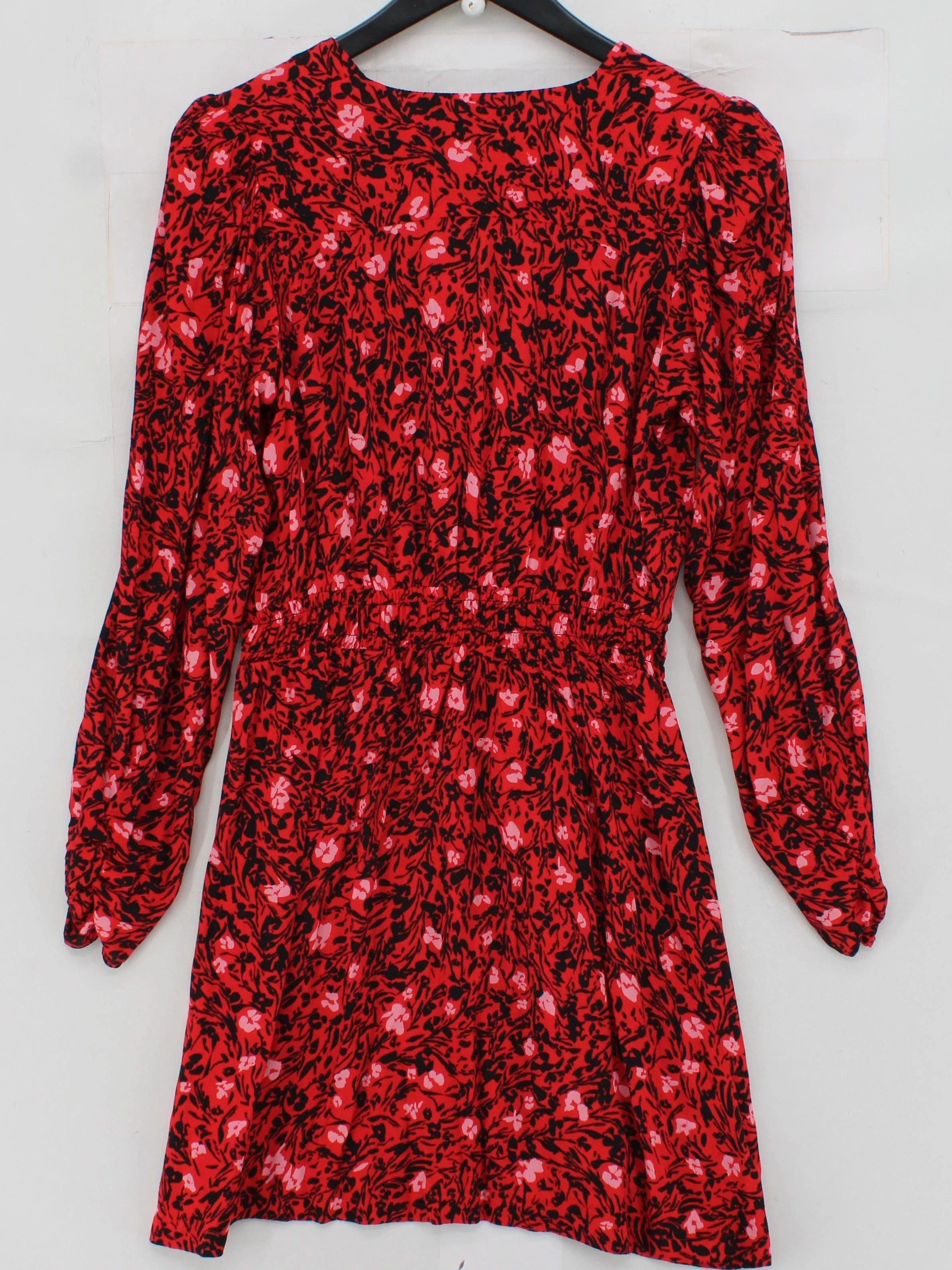 Oliver Bonas Shirt Mini Dress UK12 in Red - Image 2