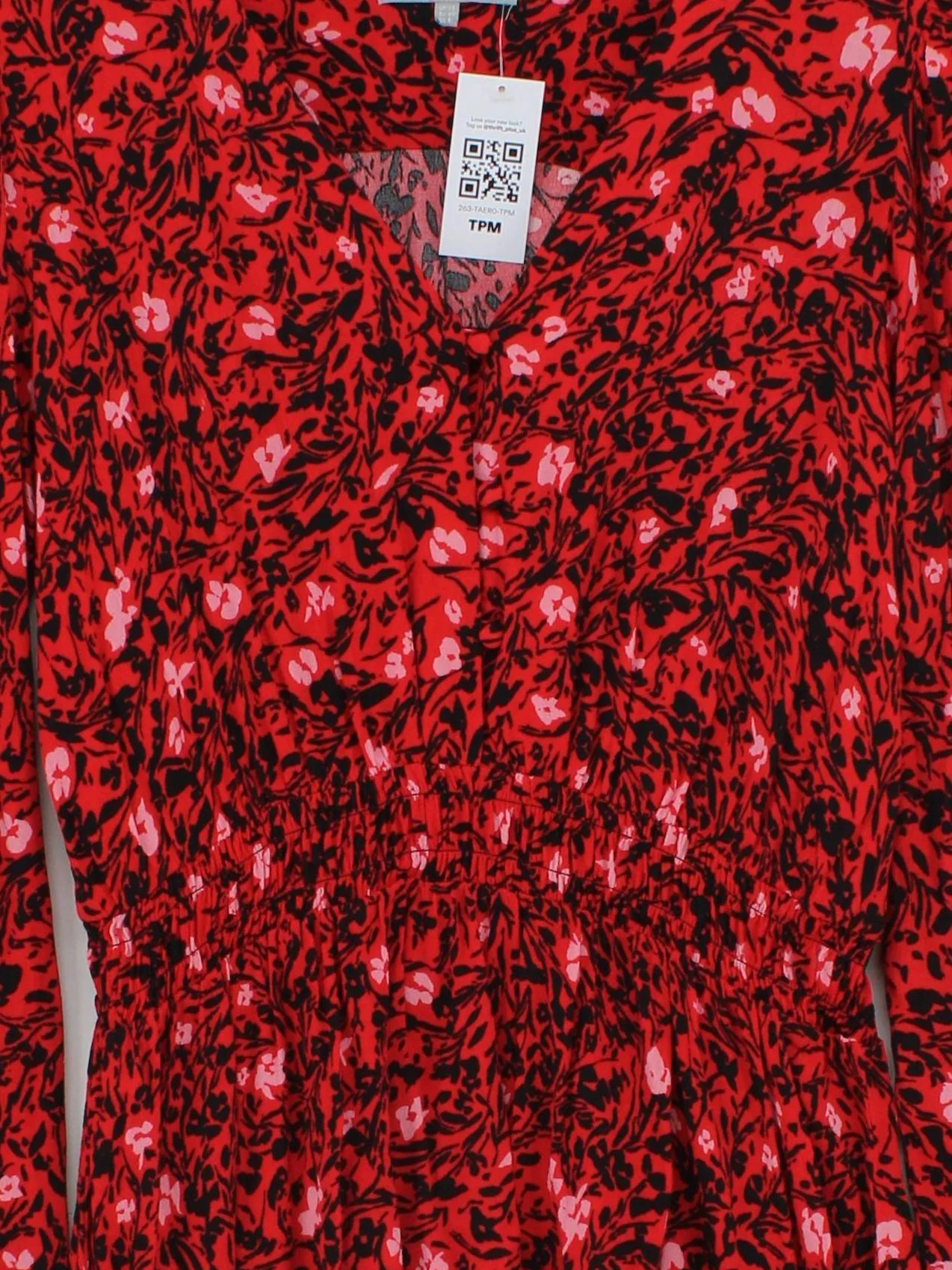 Oliver Bonas Shirt Mini Dress UK12 in Red - Image 3
