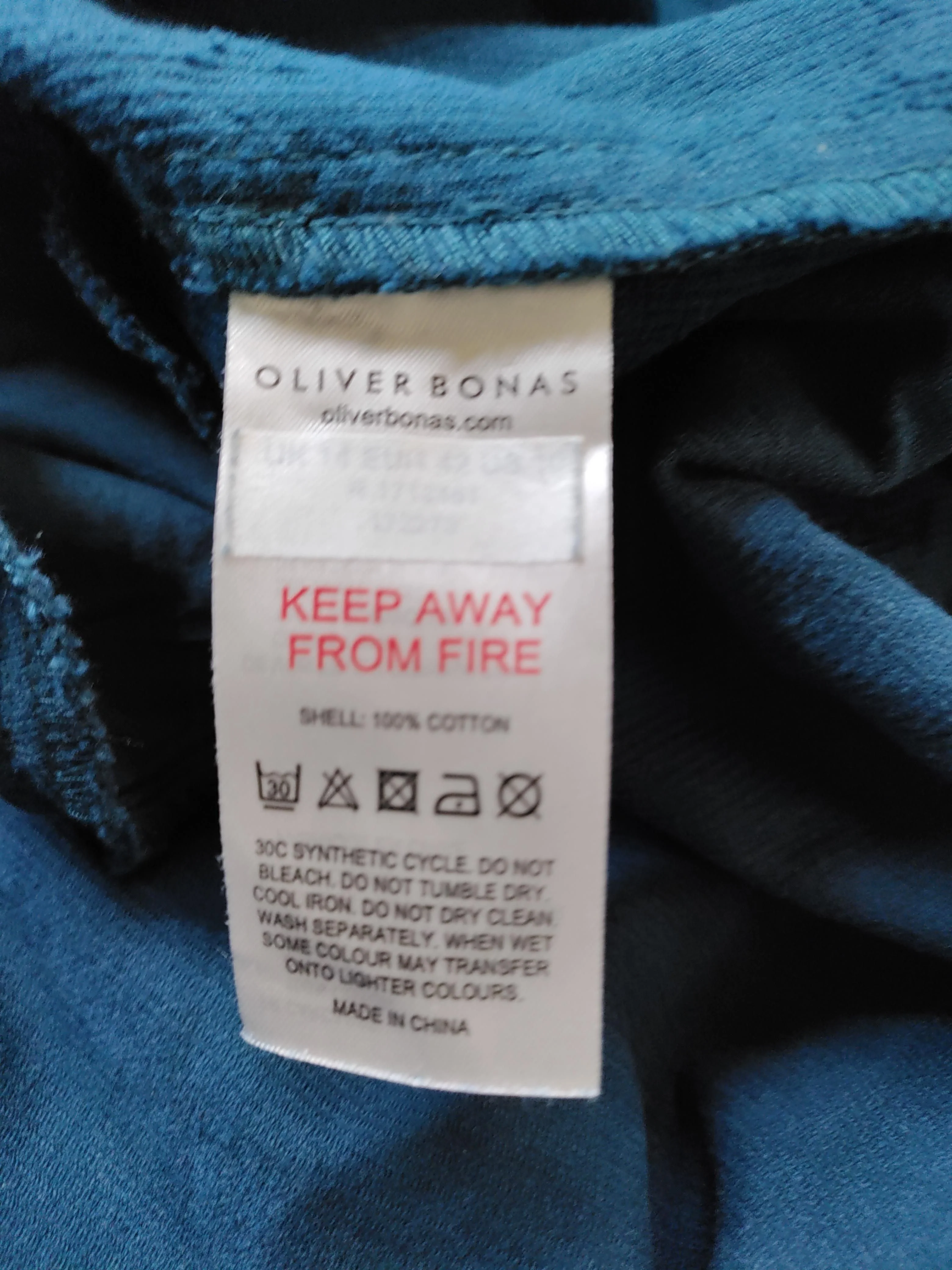 Oliver Bonas Shirt Mini Dress UK14 in Blue - Image 6