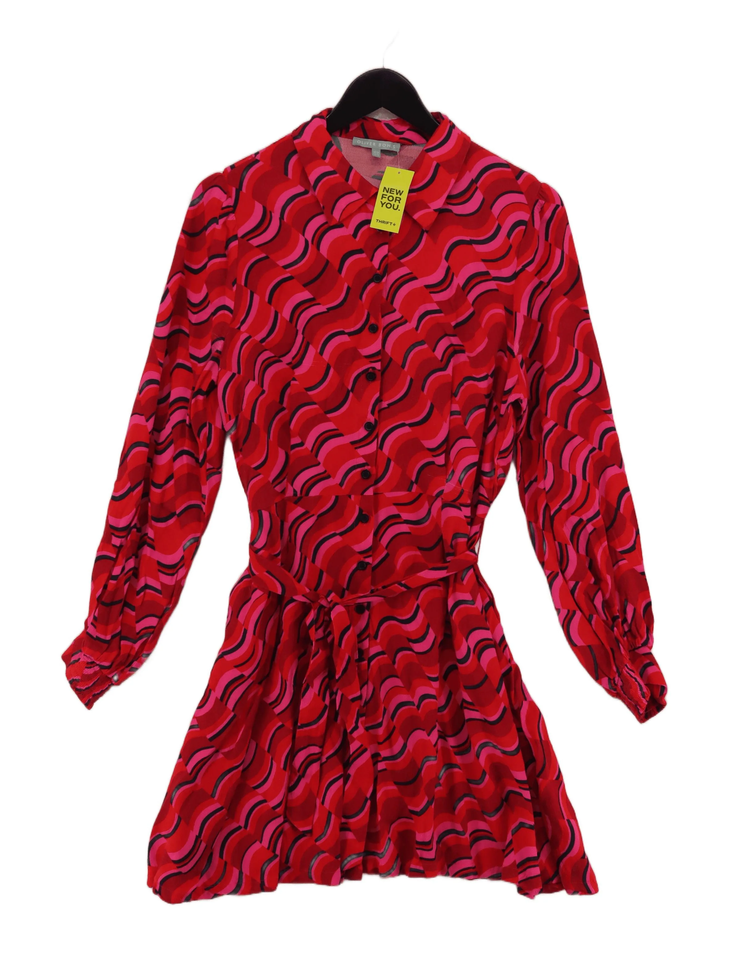 Oliver Bonas Shirt Mini Dress UK14 in Red