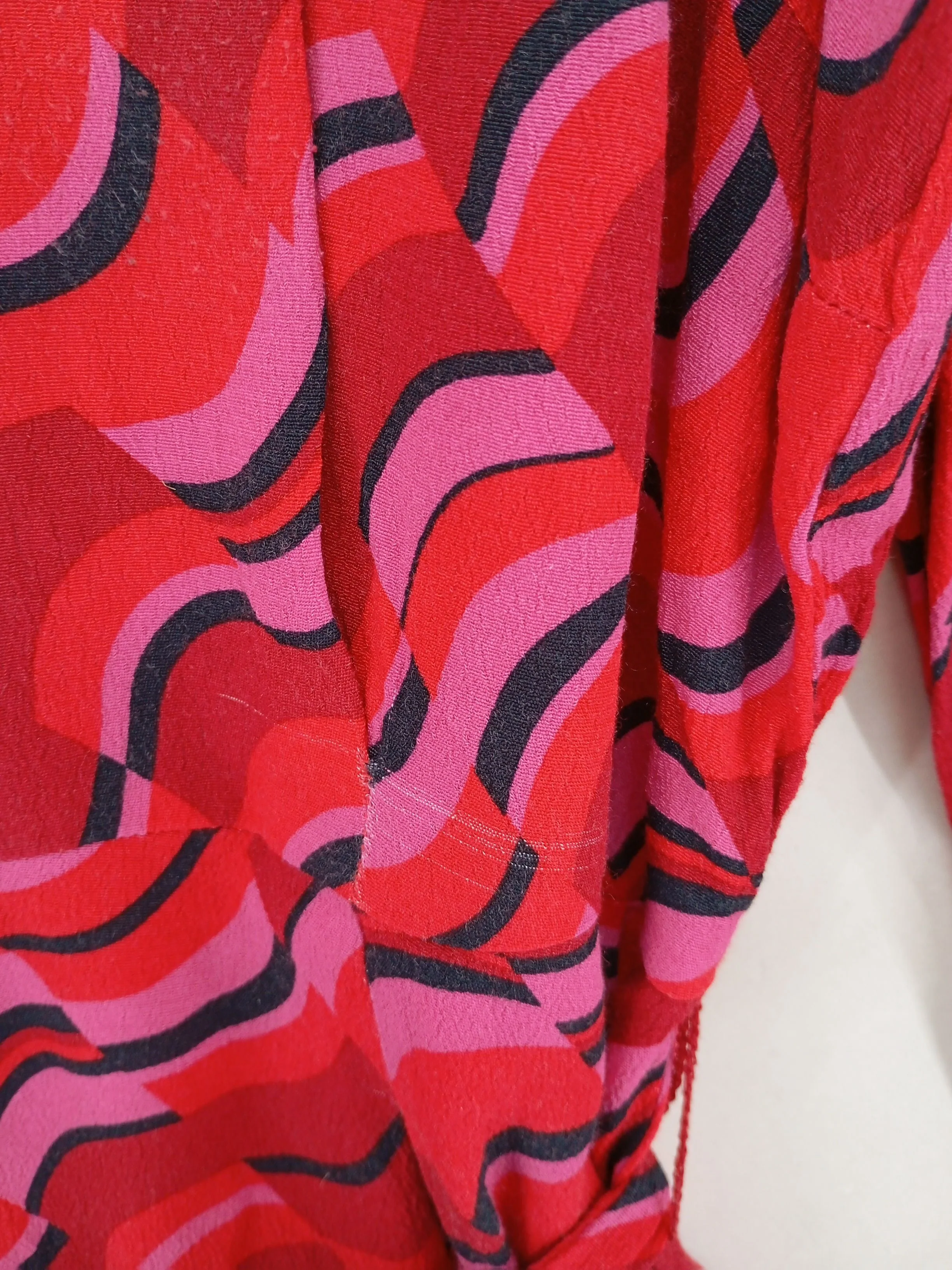 Oliver Bonas Shirt Mini Dress UK14 in Red - Image 5