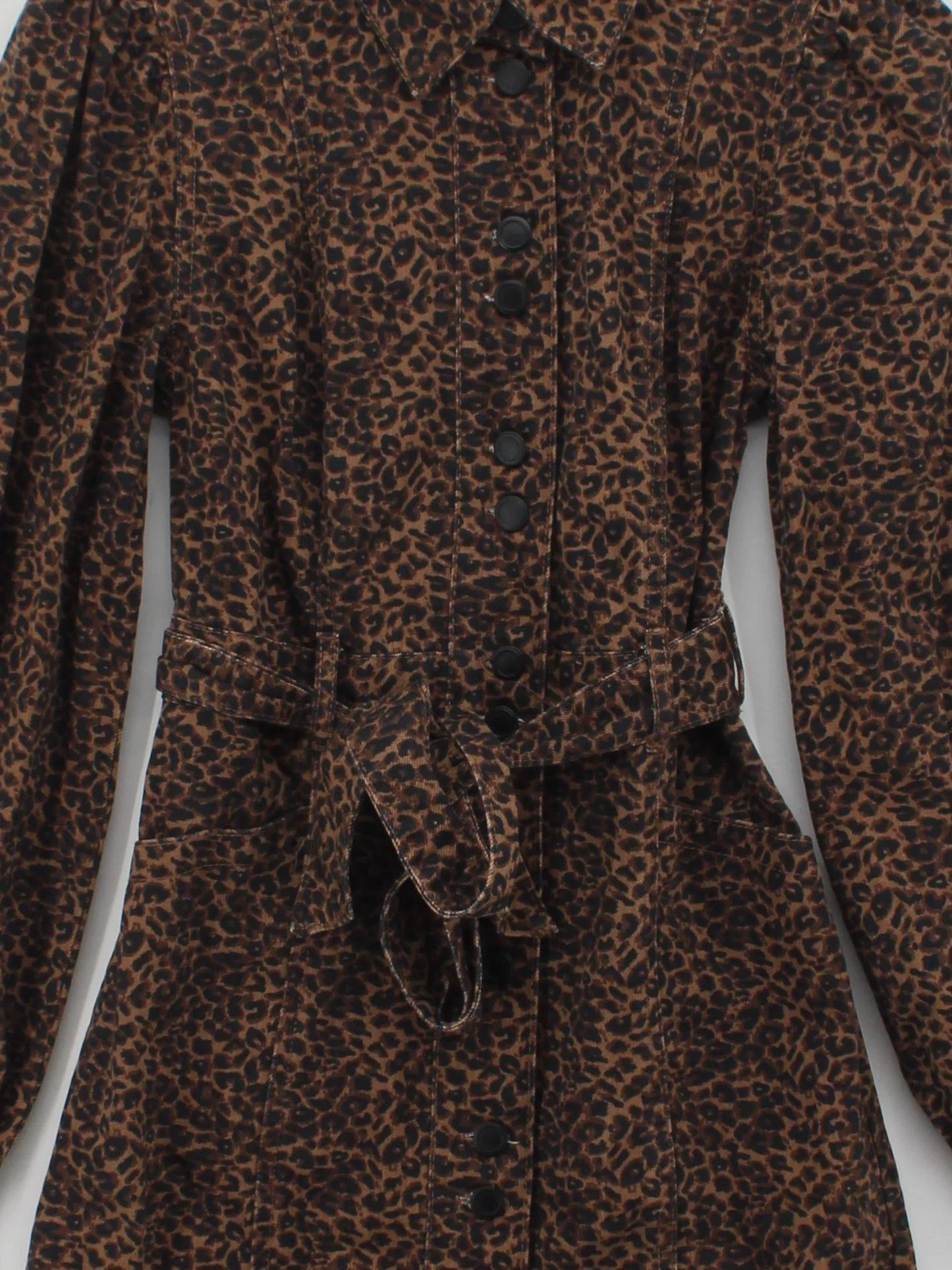 Oliver Bonas Shirt Mini Dress UK6 in Brown - Image 3