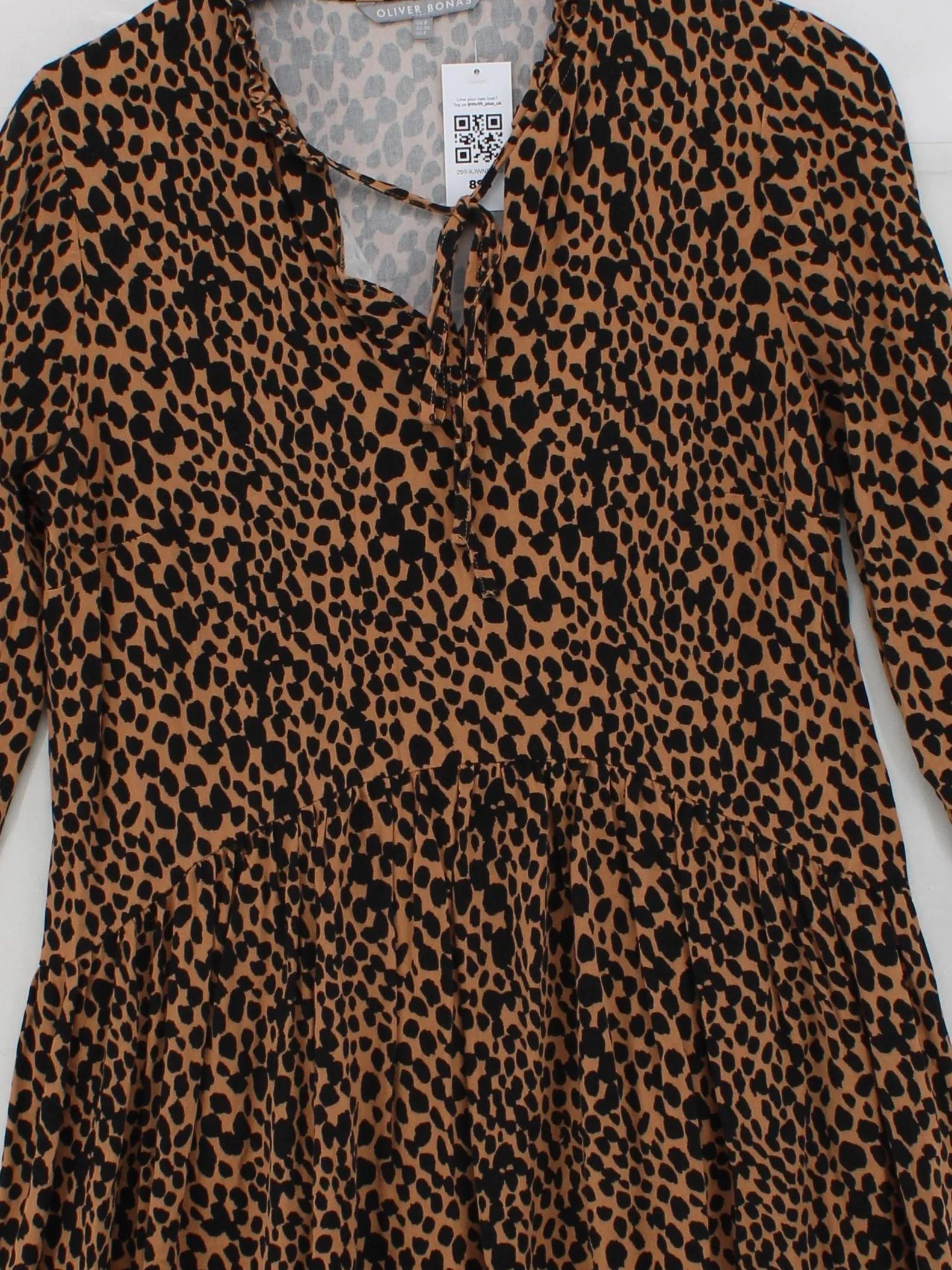 Oliver Bonas Shirt Mini Dress UK8 in Brown - Image 3