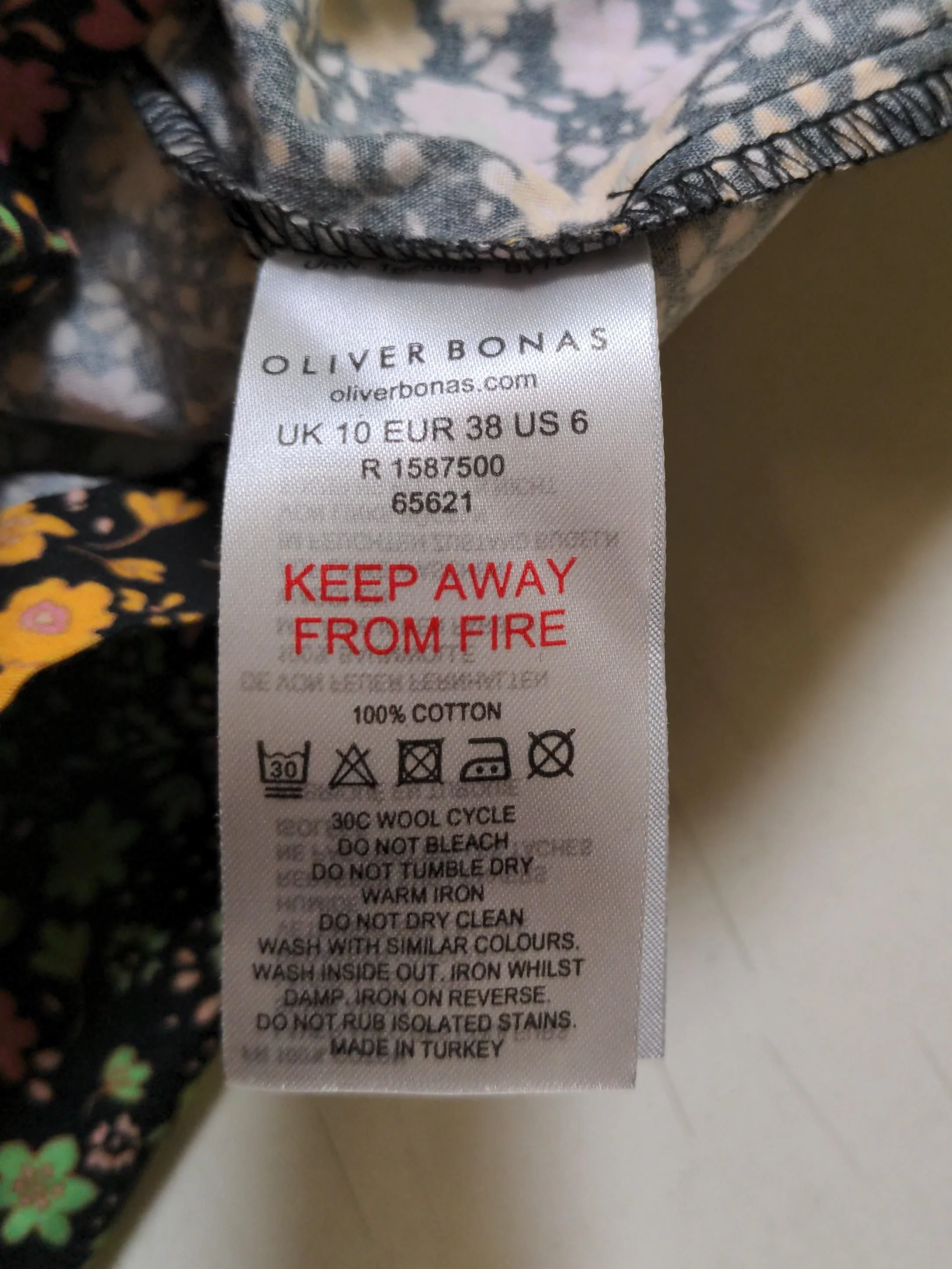 Oliver Bonas Skater Mini Dress UK10 in Multi - Image 6