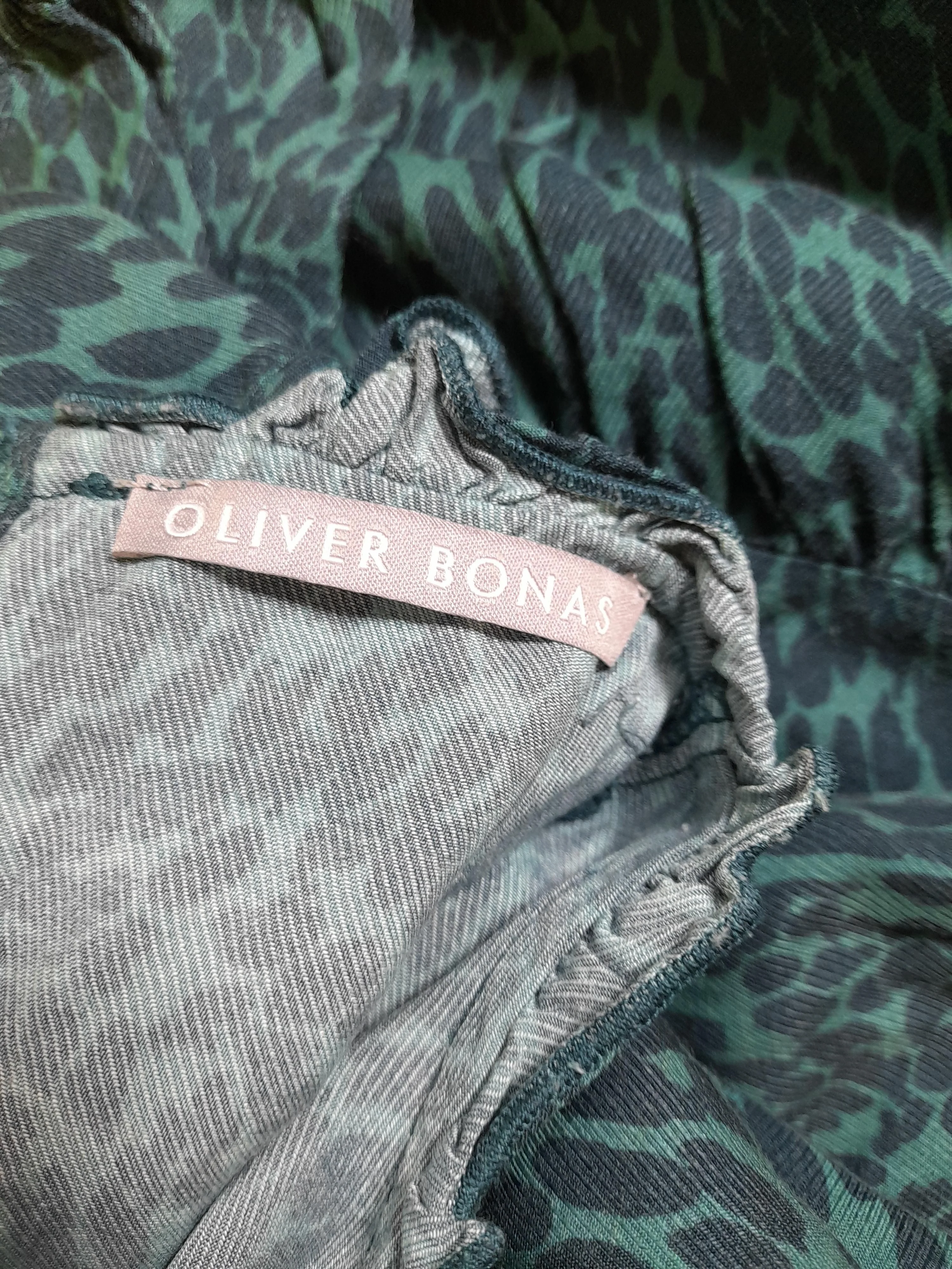 Oliver Bonas T-Shirt Mini Dress UK10 in Green - Image 5
