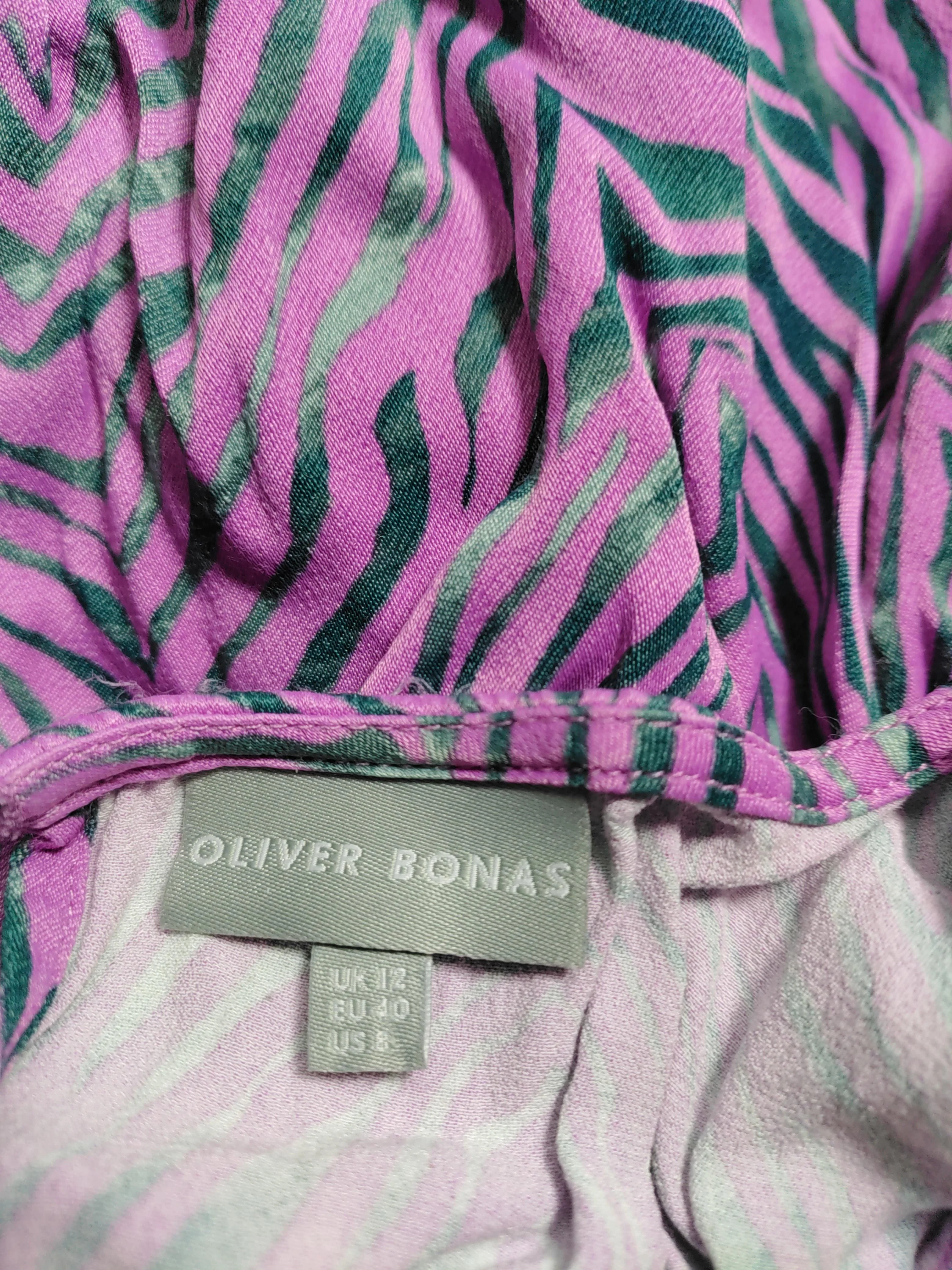 Oliver Bonas T-Shirt Mini Dress UK12 in Purple - Image 5