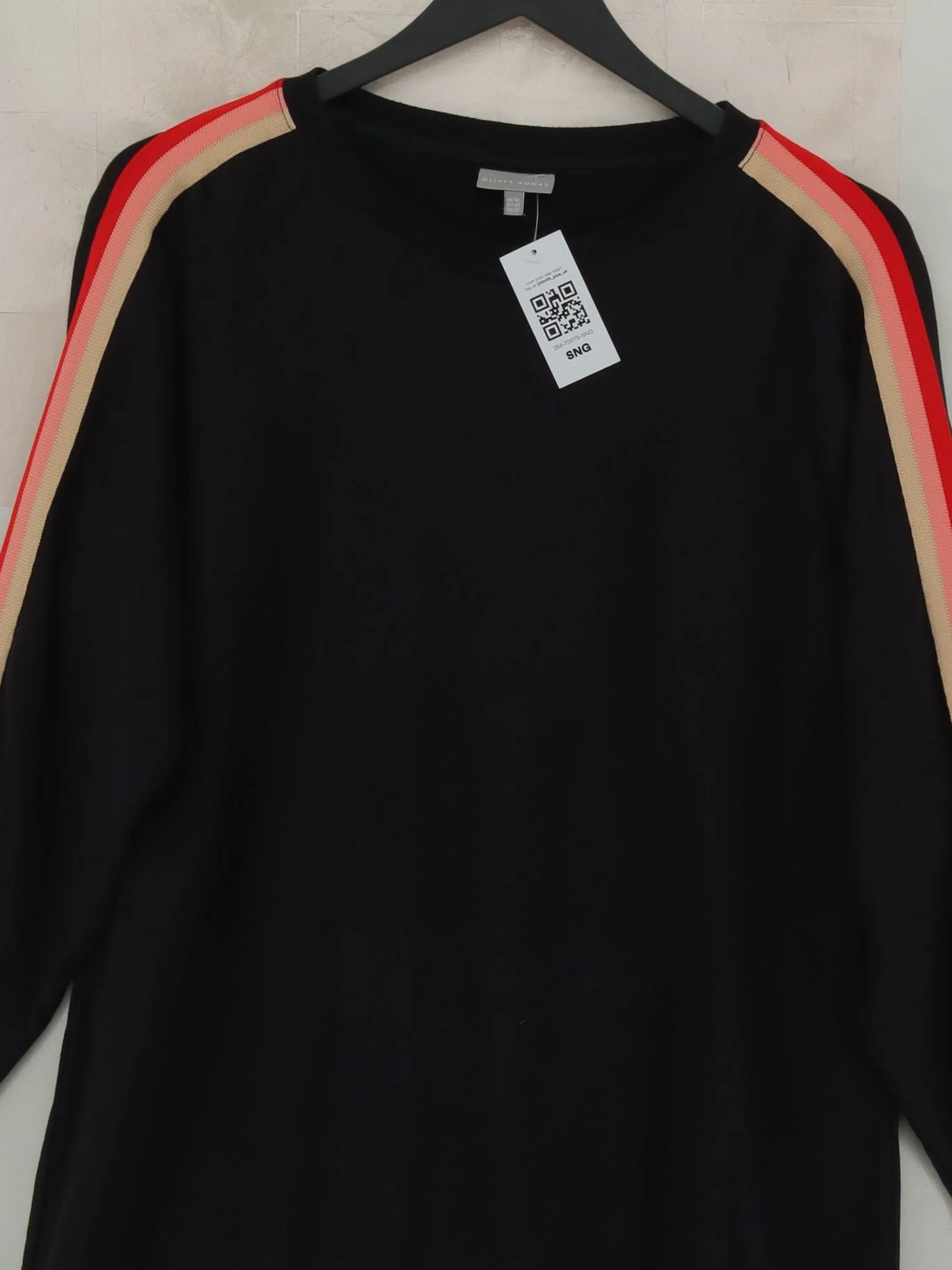 Oliver Bonas T-Shirt Mini Dress UK14 in Black - Image 3