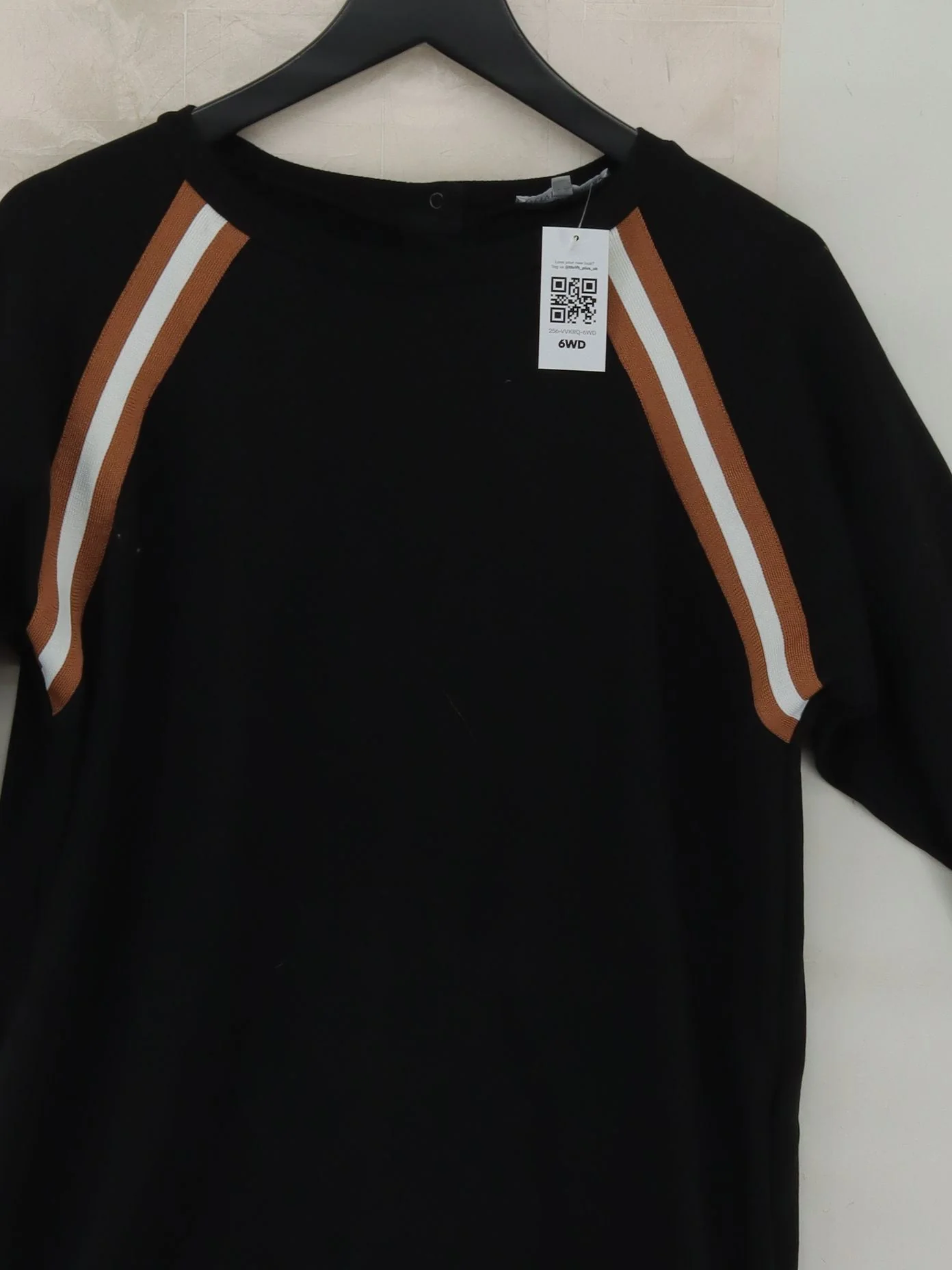 Oliver Bonas T-Shirt Mini Dress UK14 in Black - Image 3