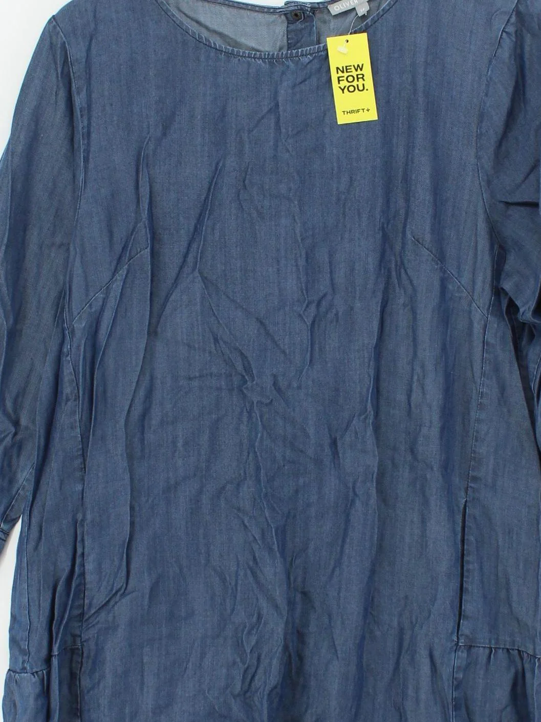 Oliver Bonas T-Shirt Mini Dress UK14 in Blue - Image 3