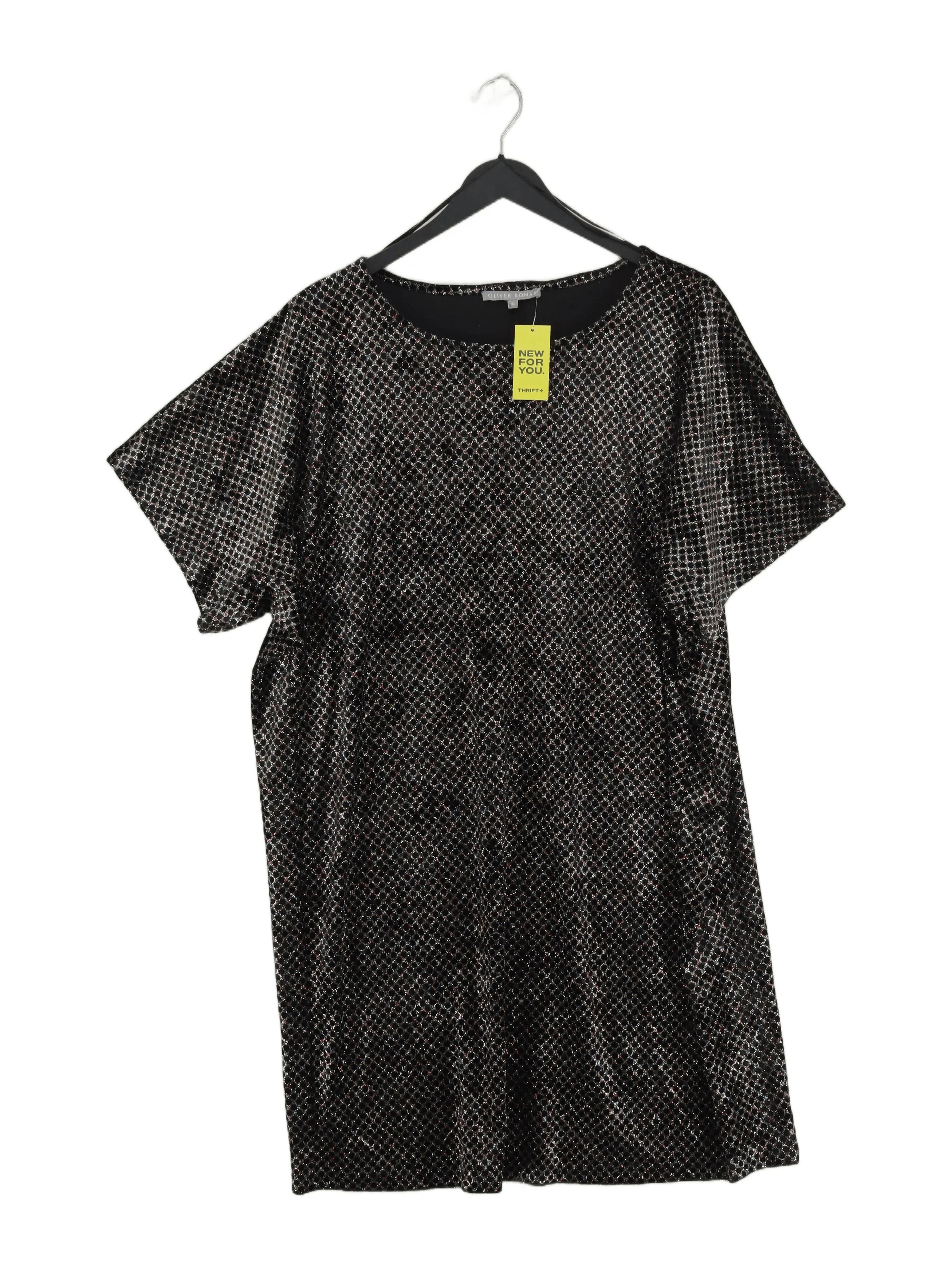 Oliver Bonas T-Shirt Mini Dress UK18 in Black