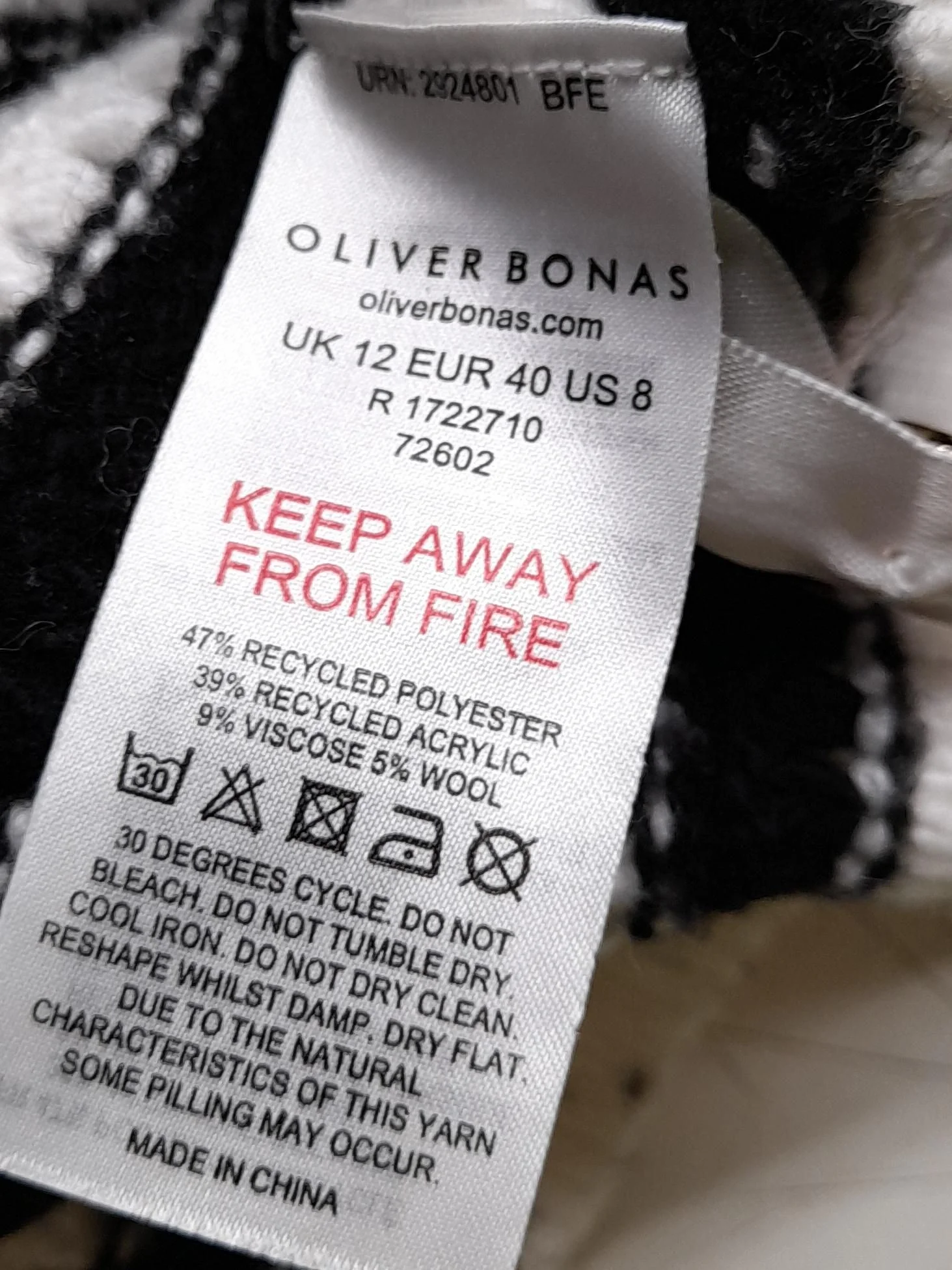 Oliver Bonas Women's Cardigan UK 12 Black Polyester - Image 8