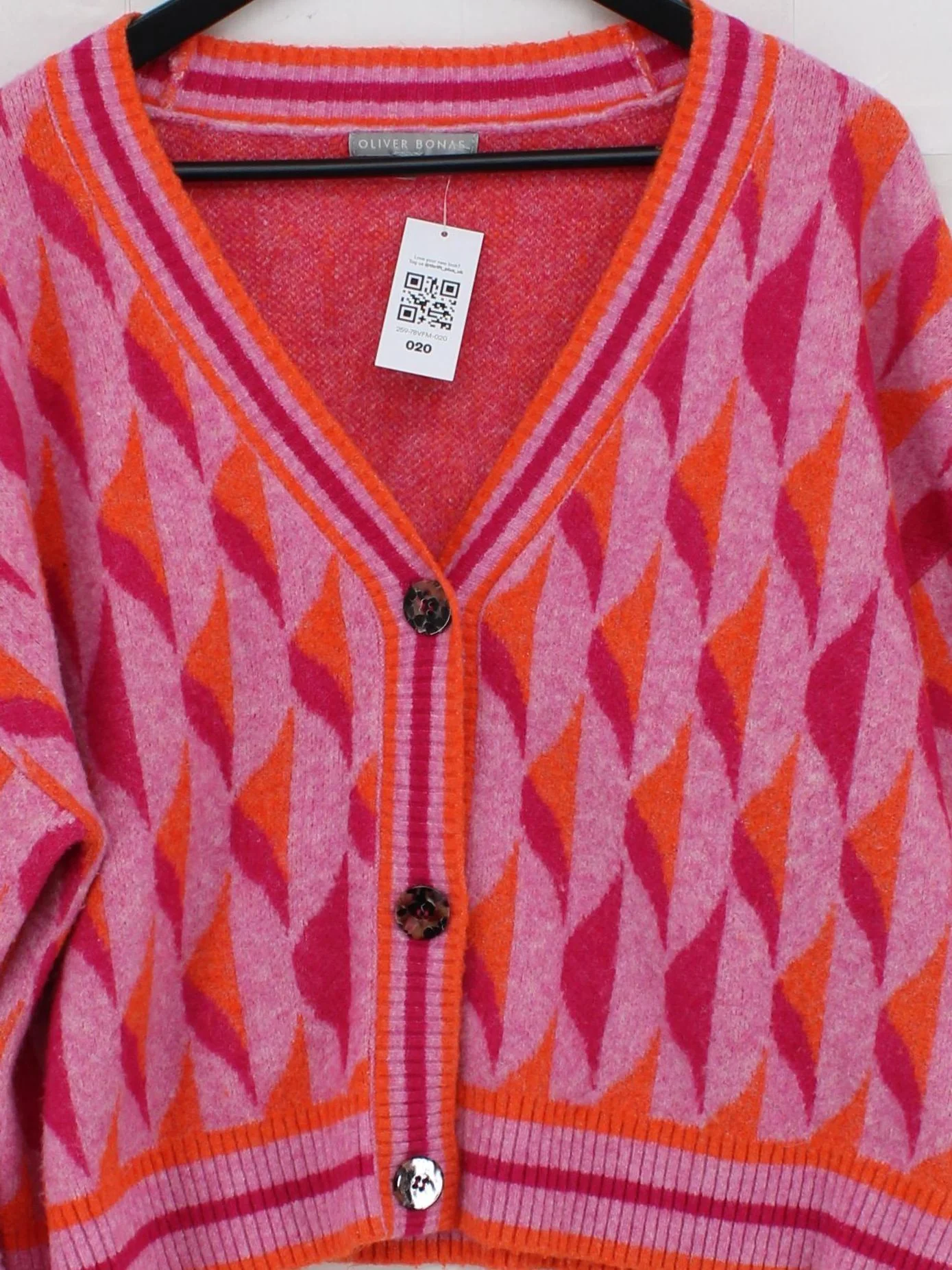 Oliver Bonas Women's Cardigan UK 14 Multi Nylon with Acrylic, Elastane Cardigan - Image 3